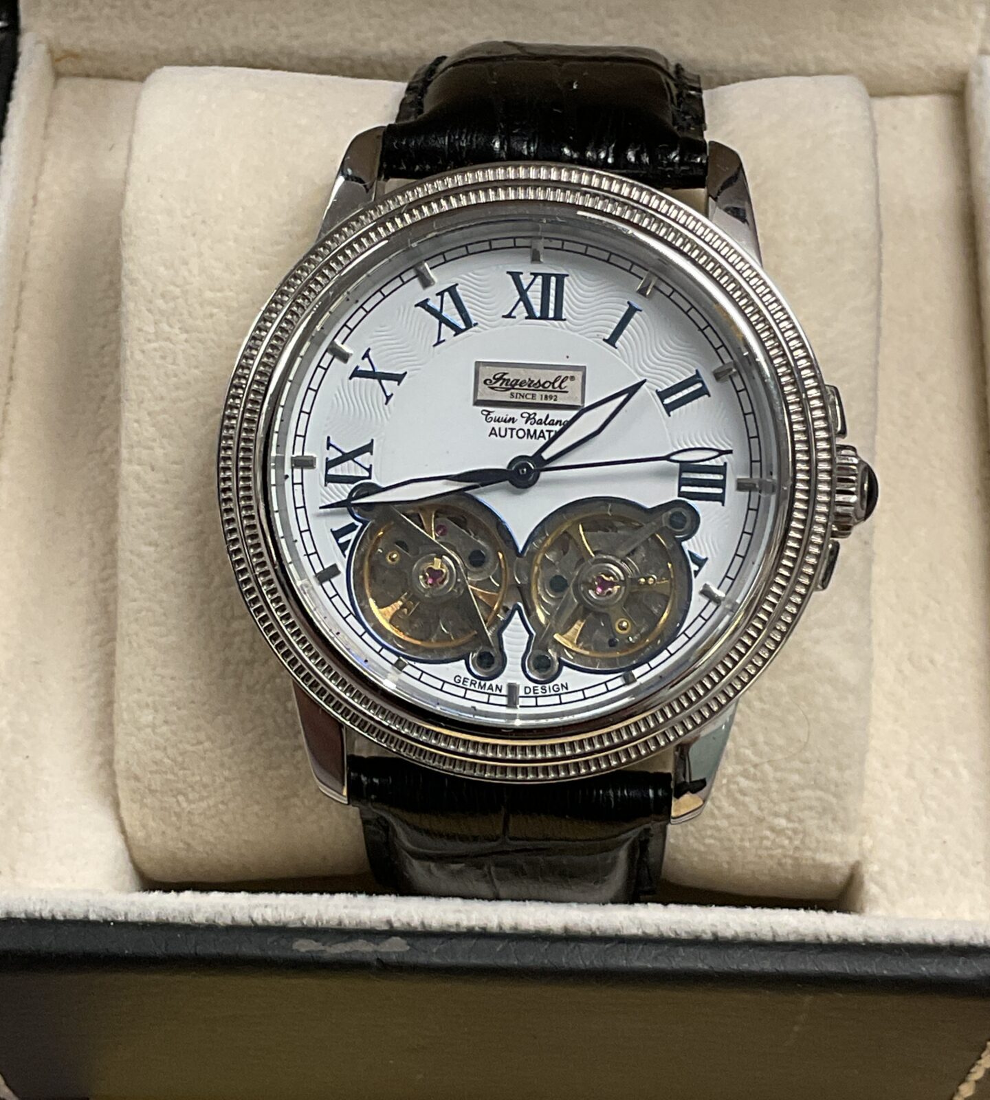 Ingersoll twin balance automatic wristwatch in box with papers