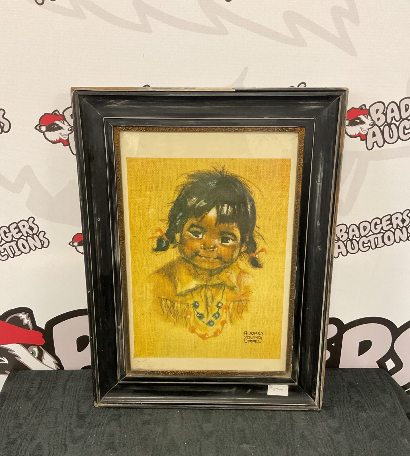 Audrey young oppel framed print of a young girl