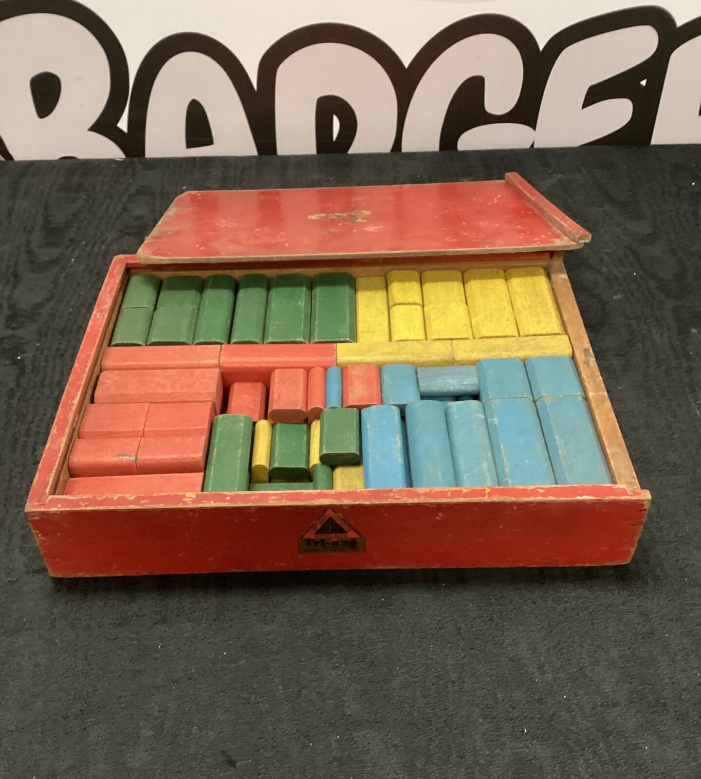 Vintage tri-ang set of wooden building bricks