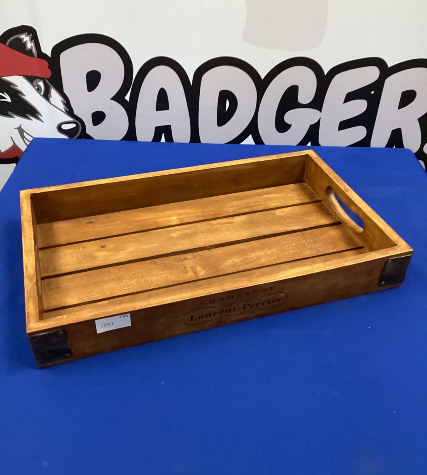 champagne laurent-perrier Solid wood tray