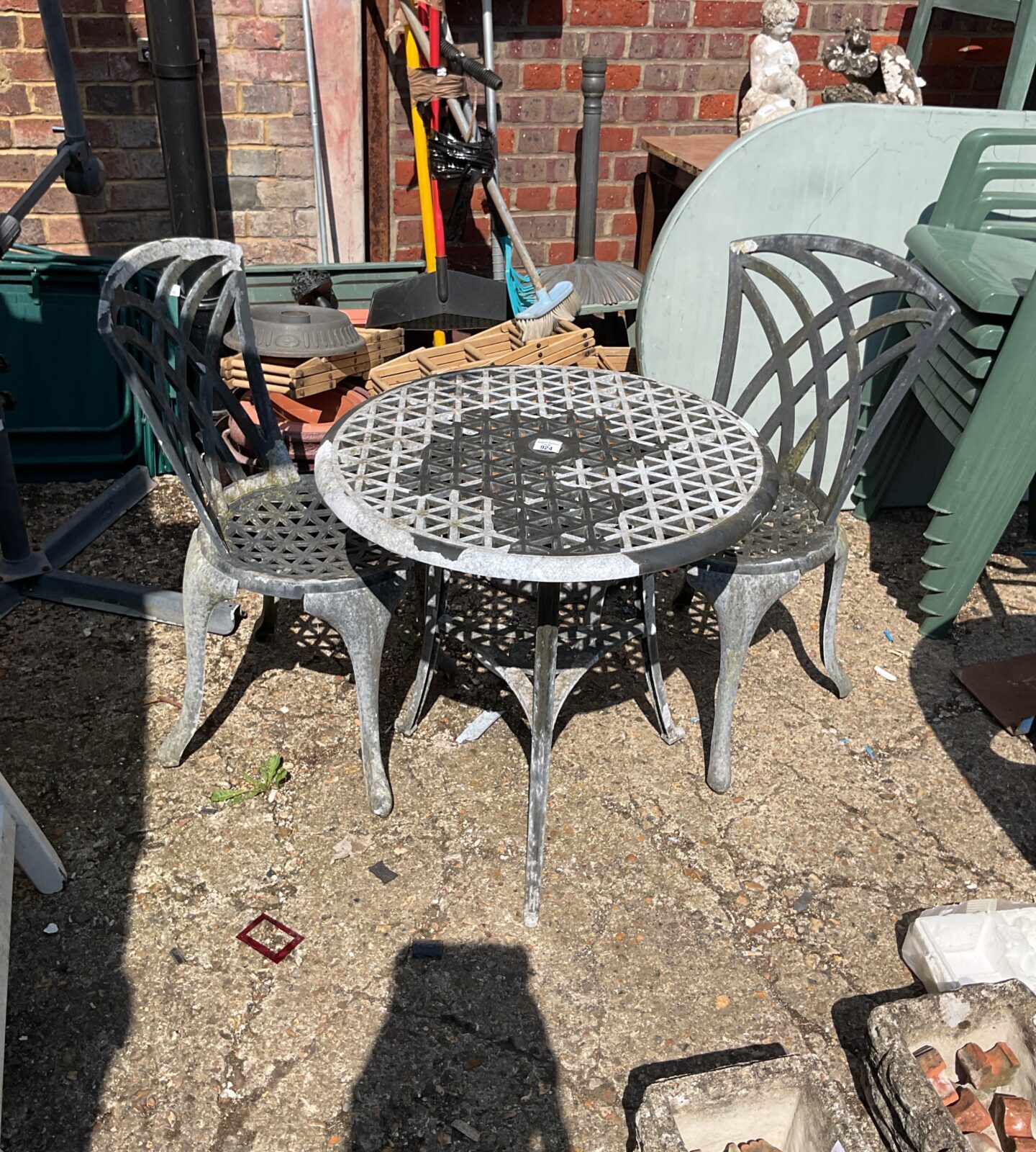 Rought iron garden table and chairs