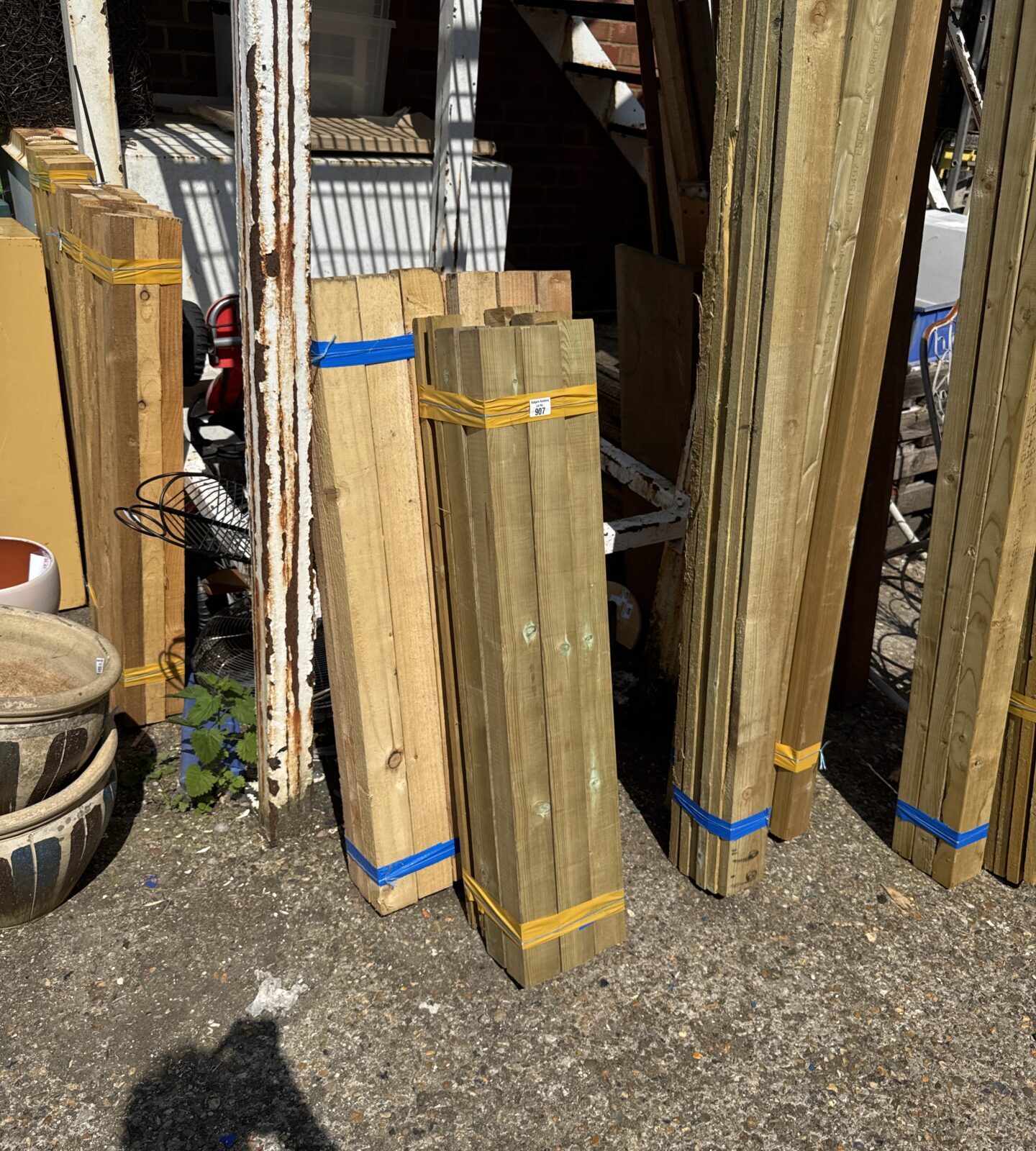 Three bundles of timber 41” length approx