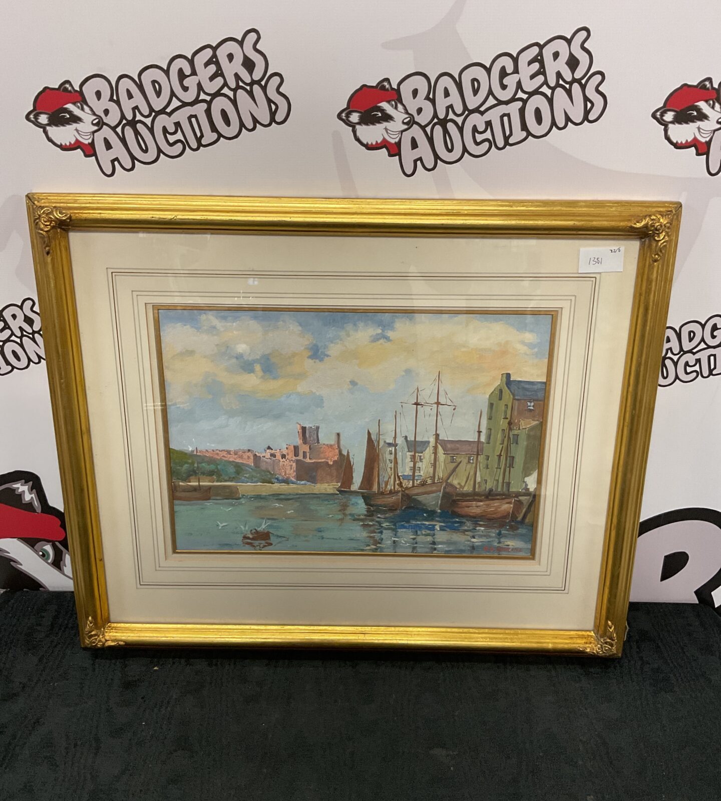j e carine oil painting of isle of white castle