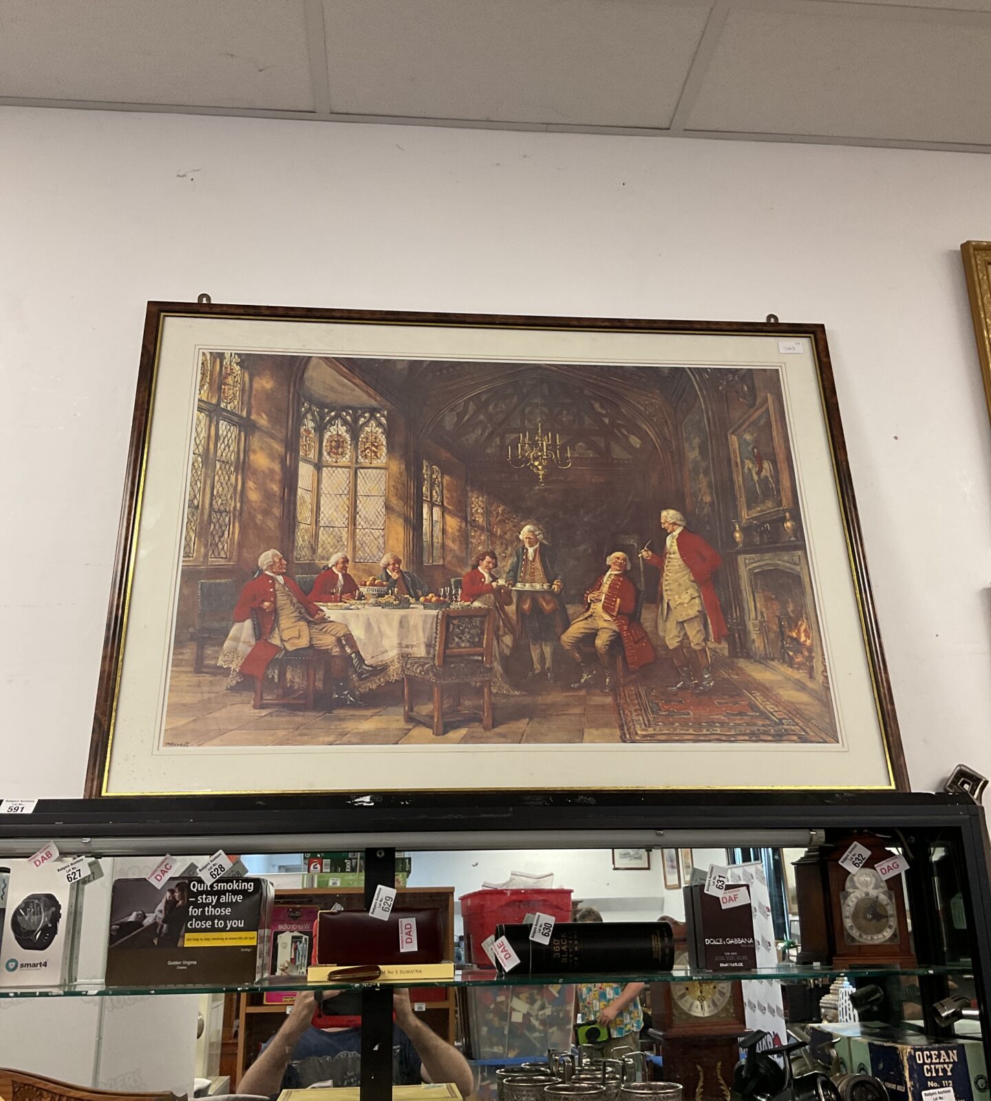 Large f m bennett classical scene print