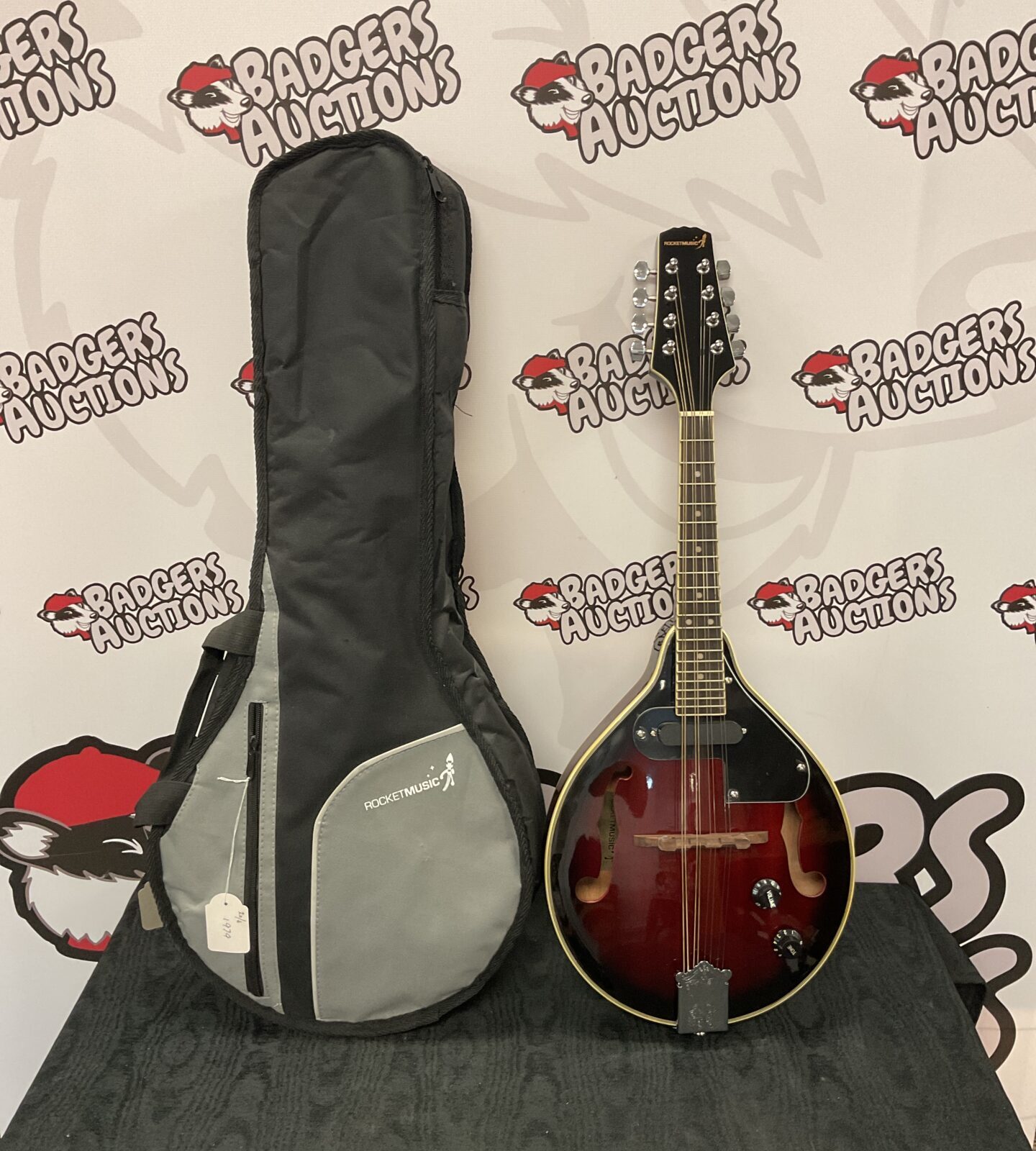 Rocket music electric mandolin with case