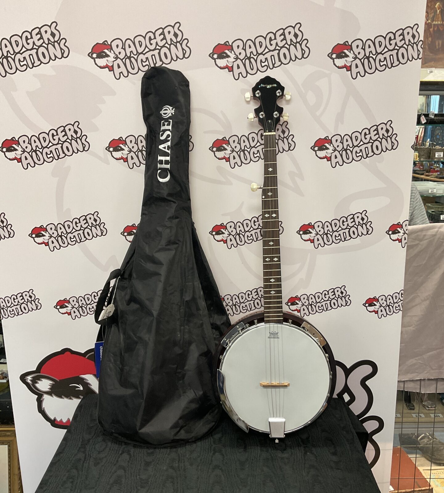 Martin smith banjo with case