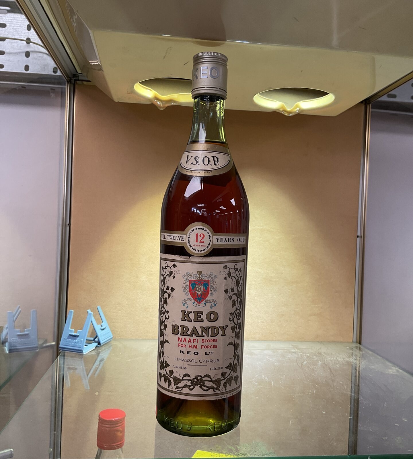 naafi h m forces1976 bottle of keo brandy