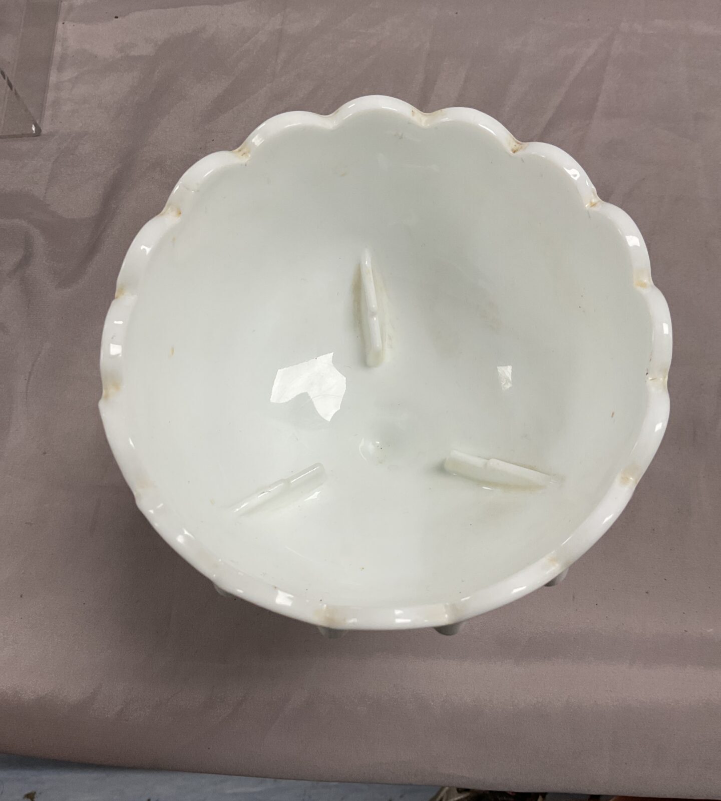 vintage indiana glass teardrop white opaque milk glass compote stemmed bowl - Image 2