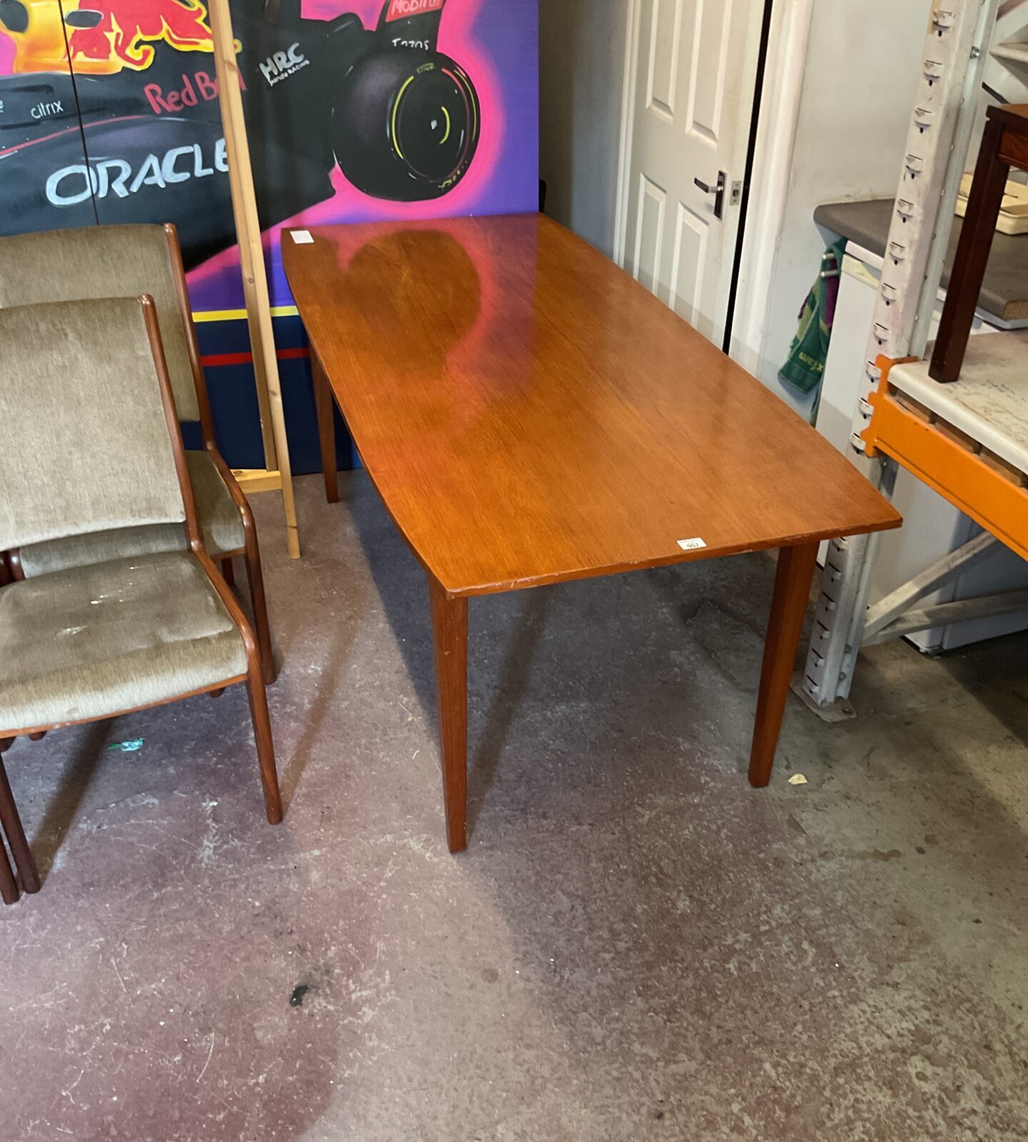Large vintage Scandinavian Dining Table