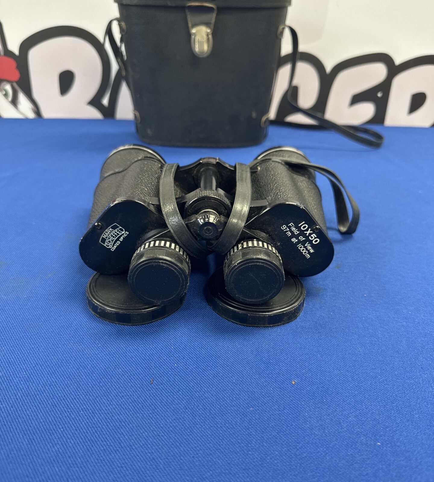Pair of vintage mark scheffel 10 x 50 binoculars with case - Image 2