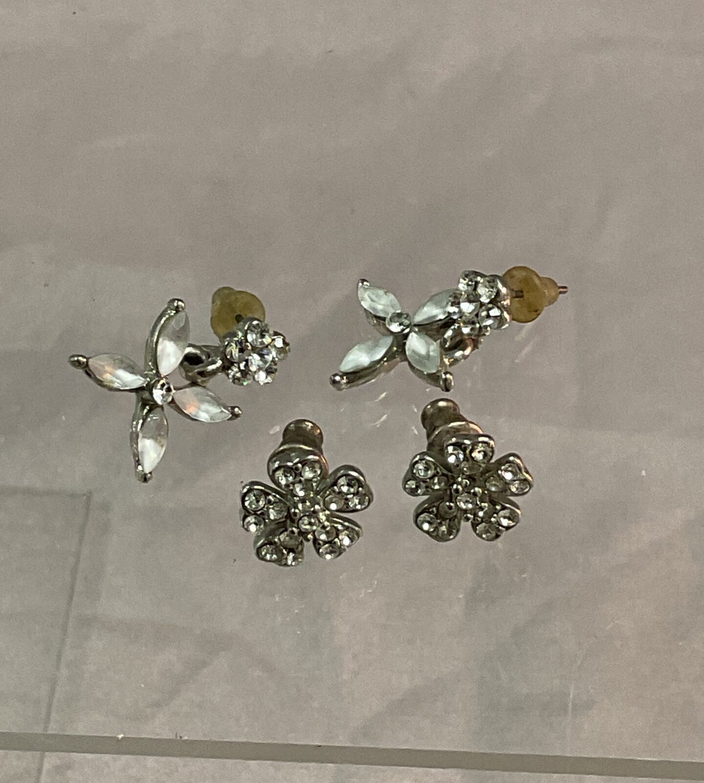 Two Pairs of vintage art deco earring