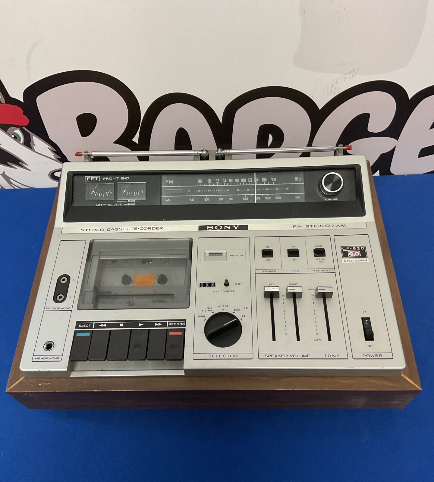 Sony cf-620 stereo cassette recorder