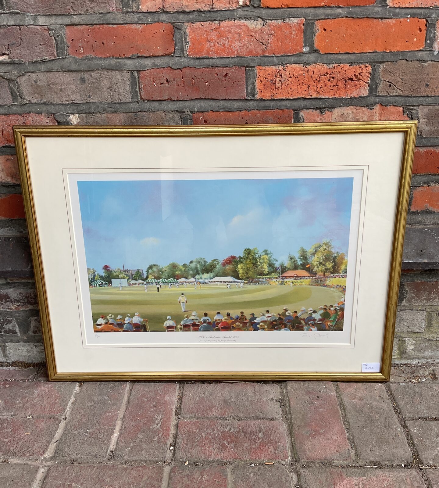 Jocelyn galsworthy limited edition signed cricket print titled “mcc v Australia arudel 2004”