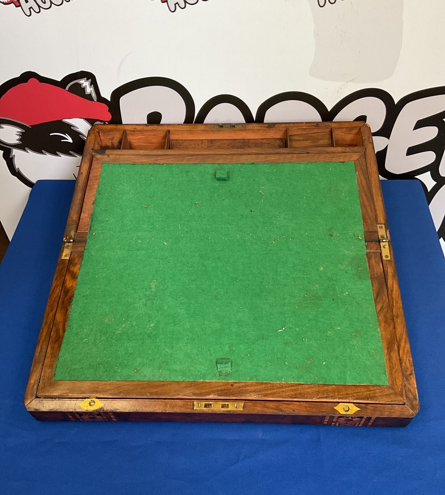 Antique marquetry writing slope - Image 2