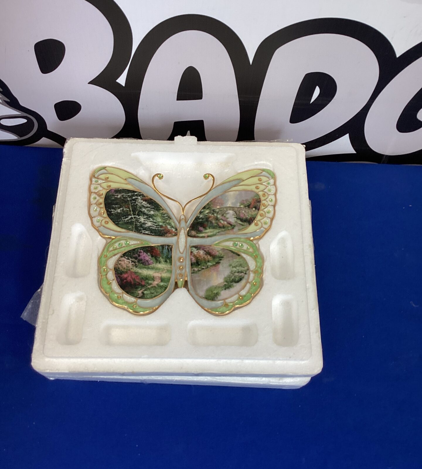 Stillwater Bridge Pottery on the wings of beauty butterfly with certificate