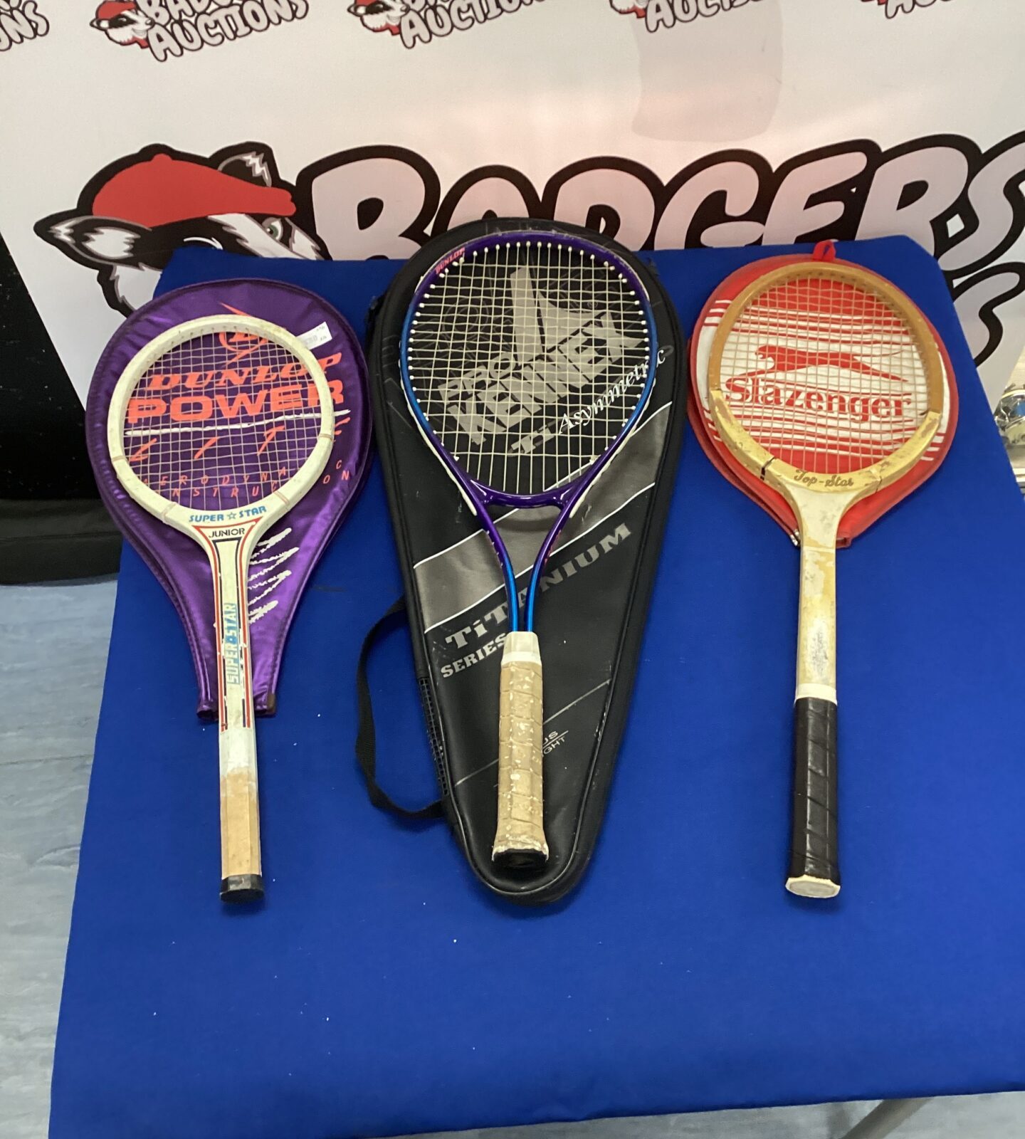 selection of tennis rackets