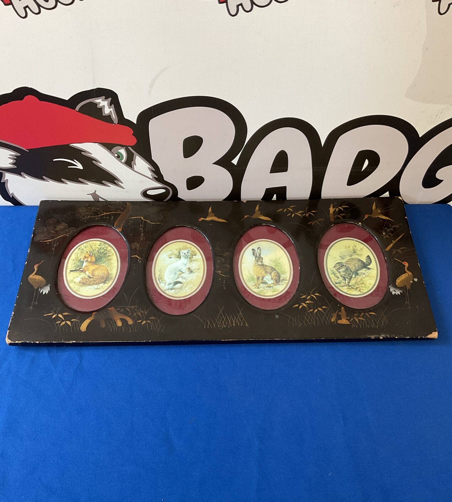 Vintage lacquered Japanese photo frame