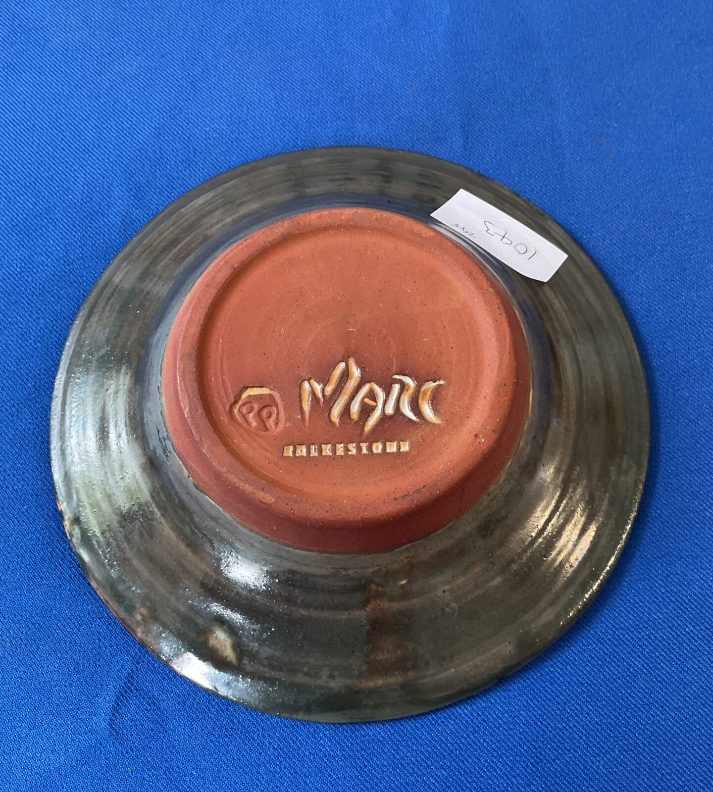Marc folkstone studio pottery & stained glass dish - Image 2