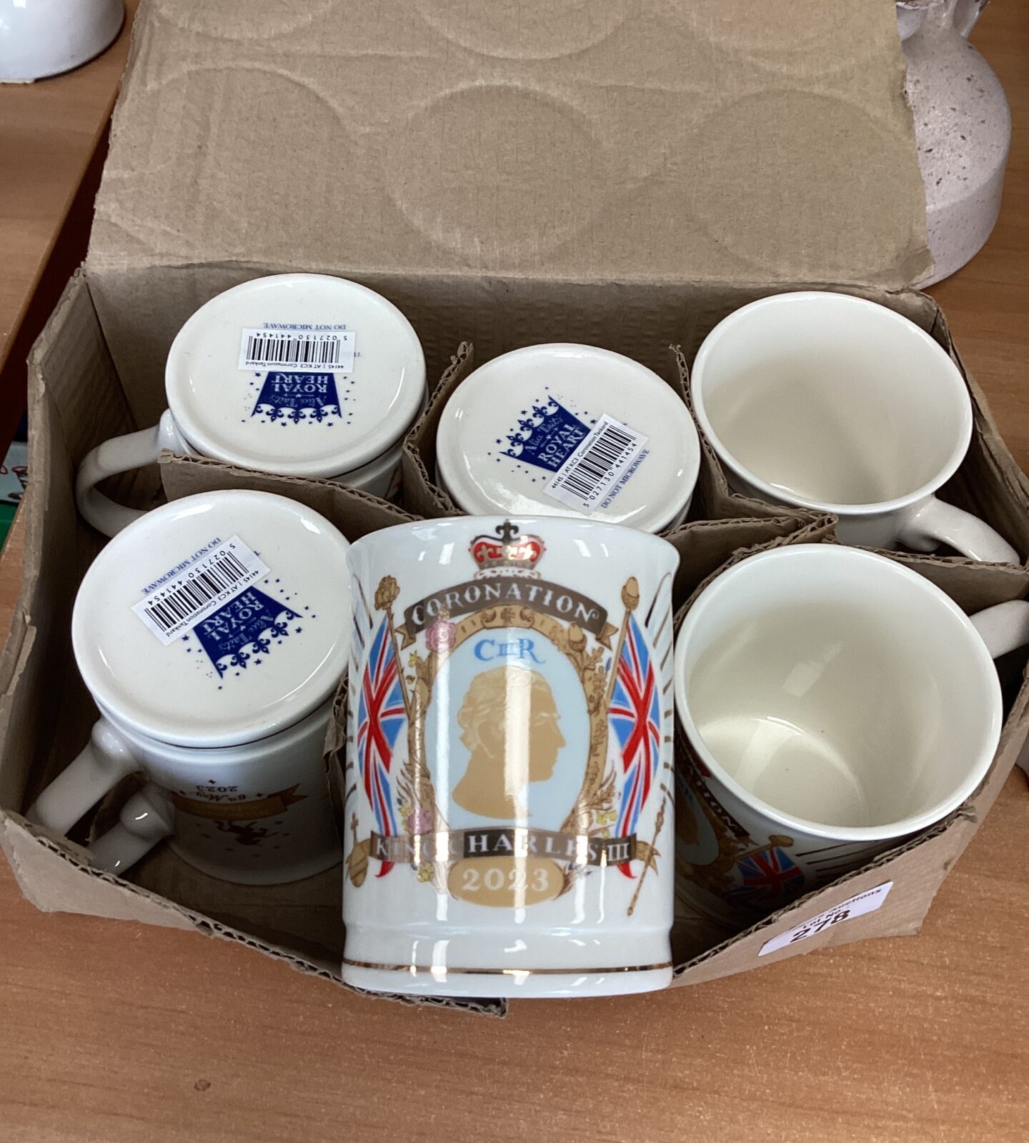Six King Charles Coronation Tankards