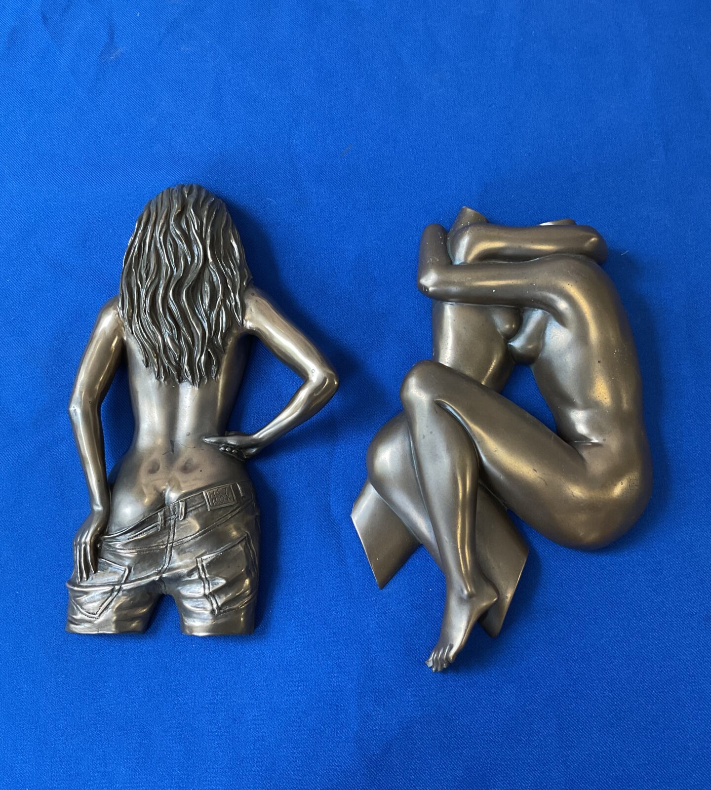 J tupton signed resin wall art of nude ladies