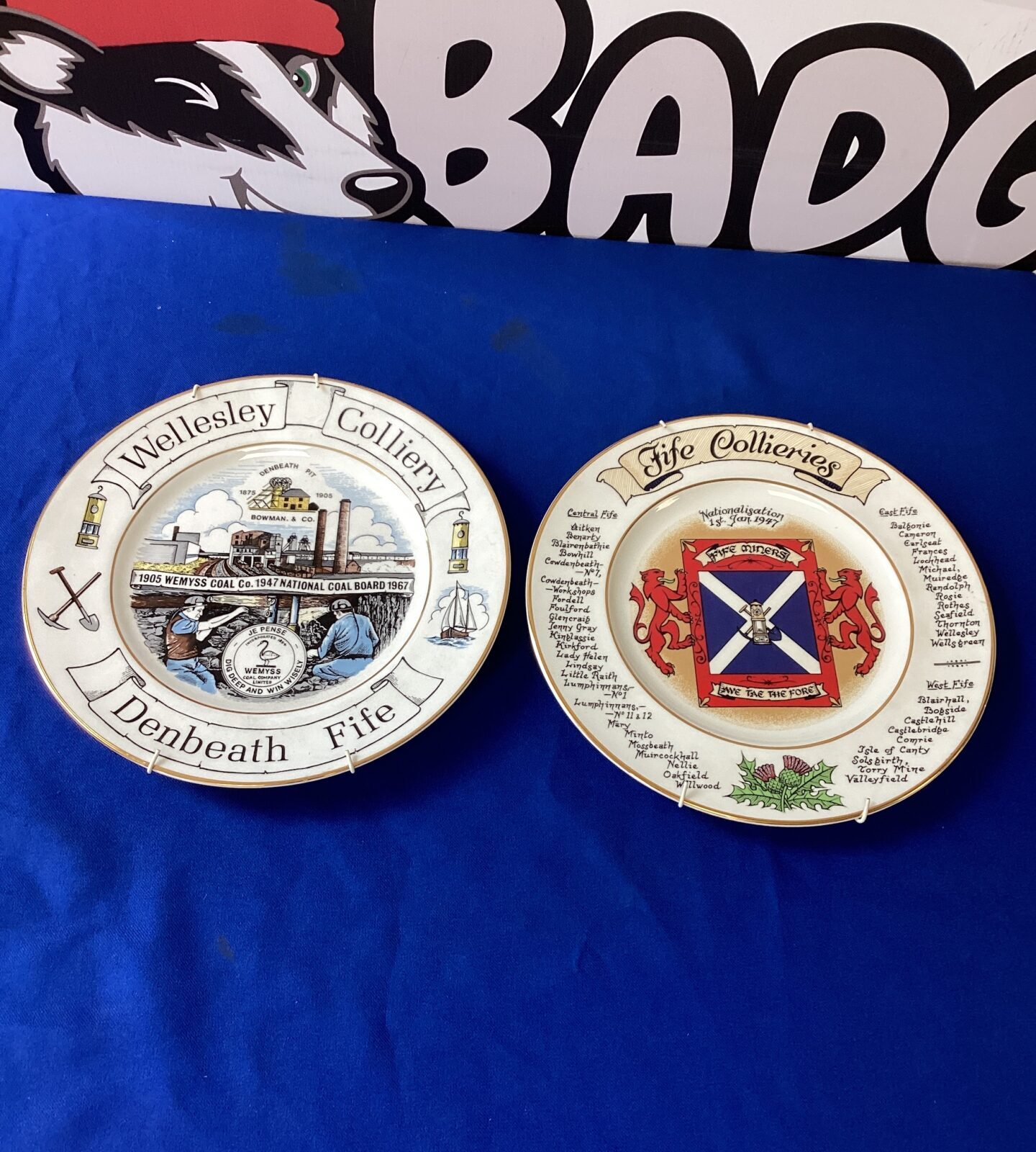 Two Edwardian Pottery Collectors Plates