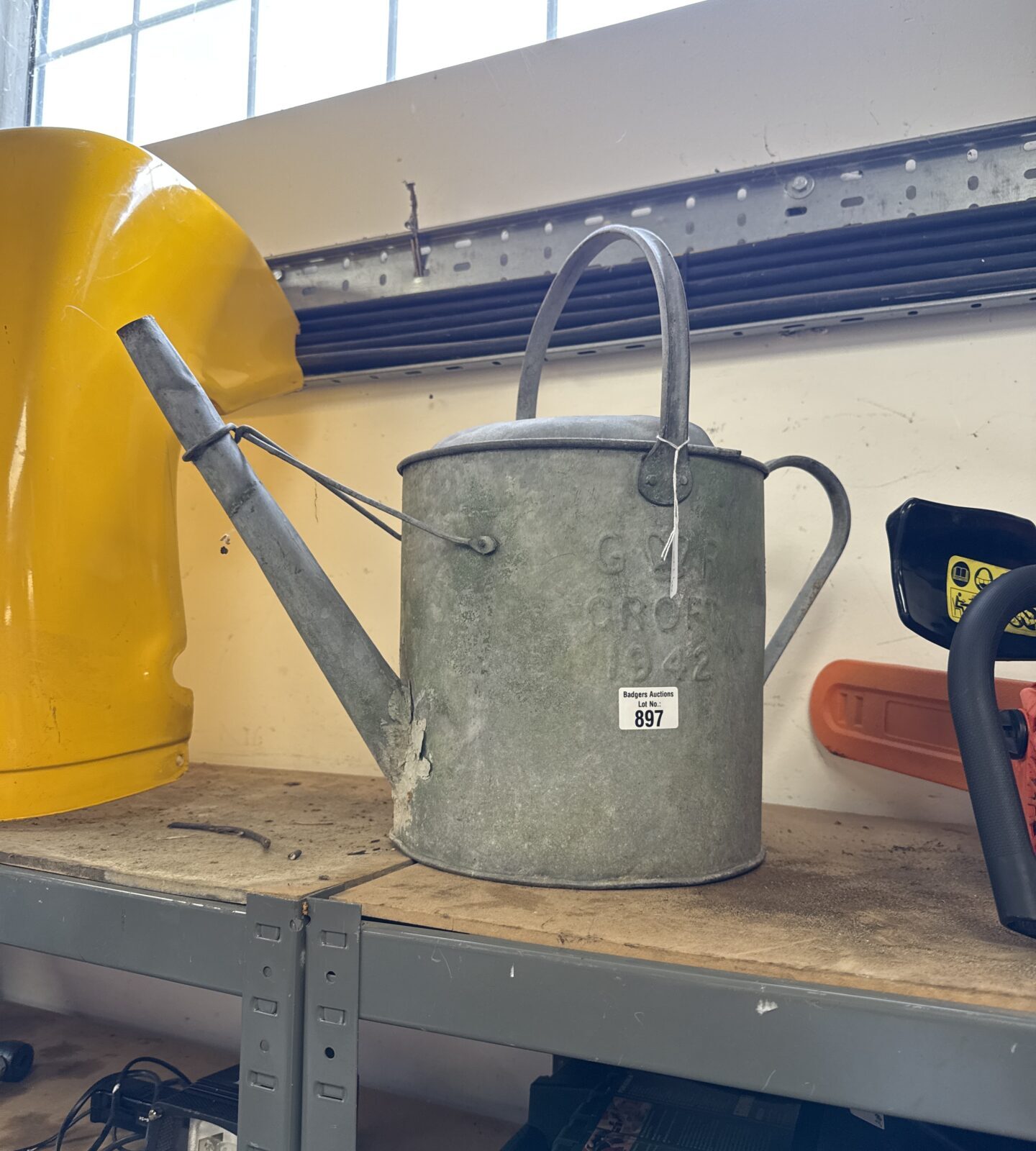1942 dated ww2 Croft galvanised 3 gallon watering can