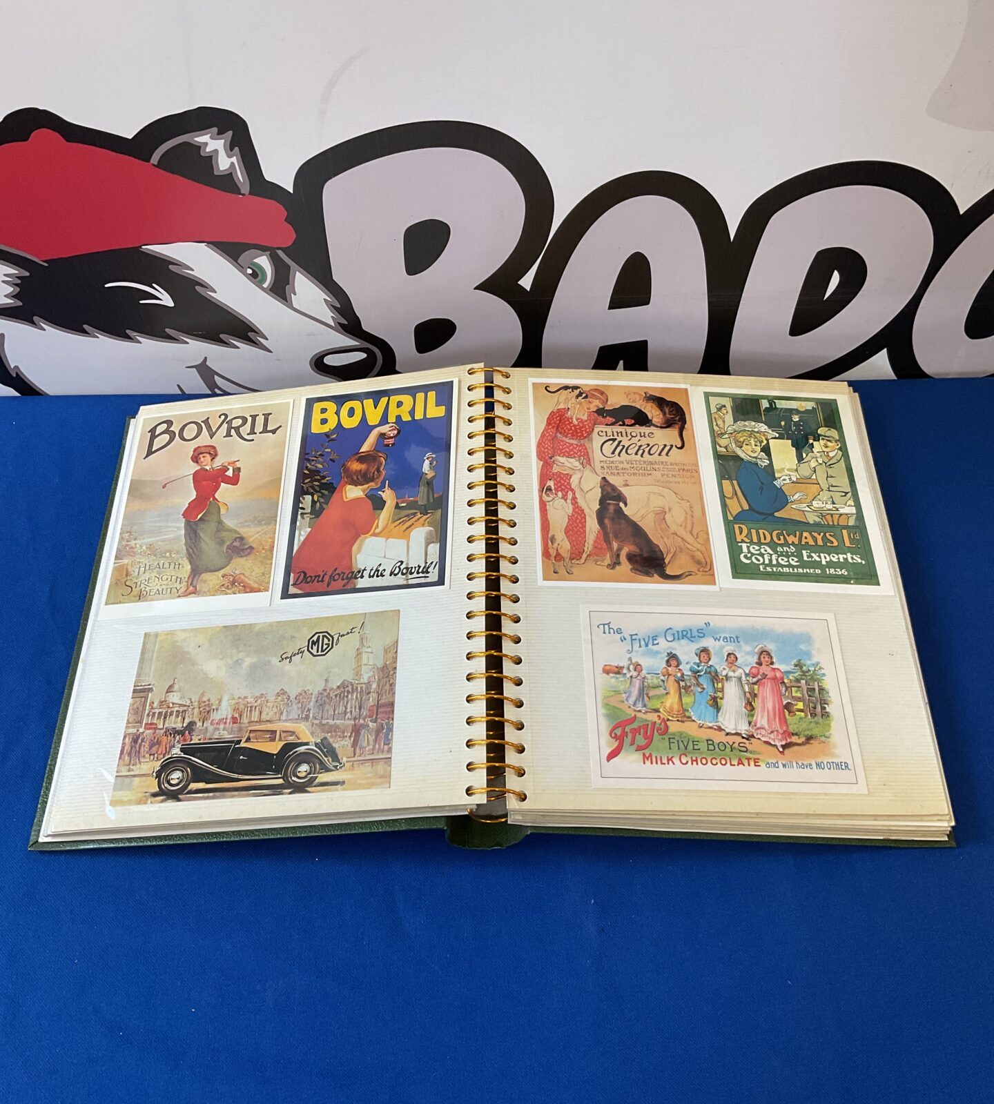 Album of repro advertising postcards