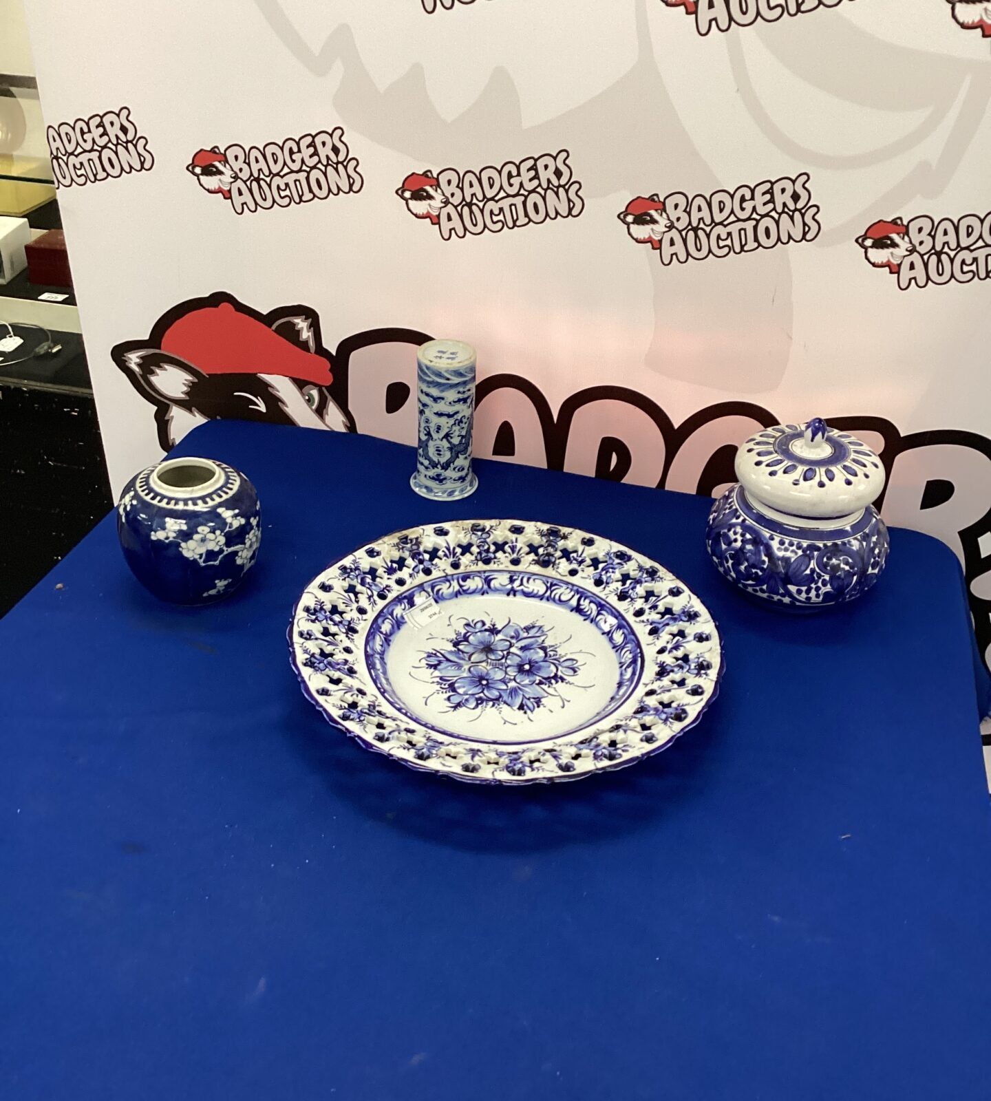 Selection of blue china inc Vase