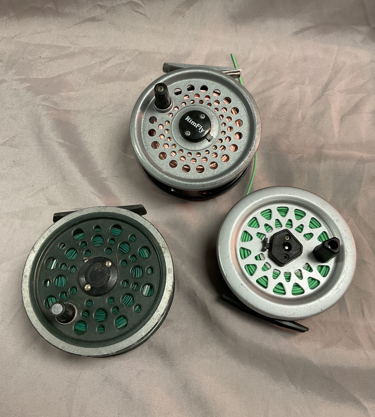 Three fly fishing reels inc Shakespeare Beaulite