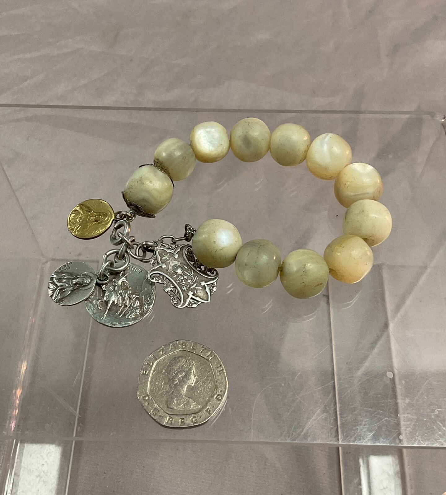 MOP? Bead bracelet With religious charms