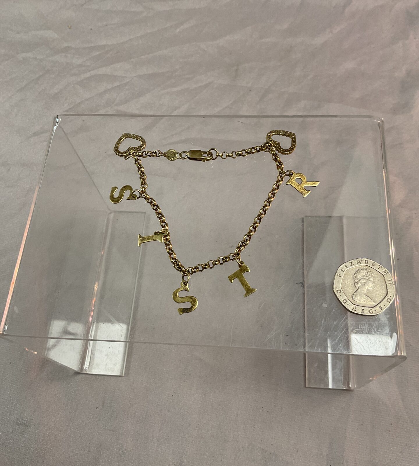 925 Silver gilt sister bracelet