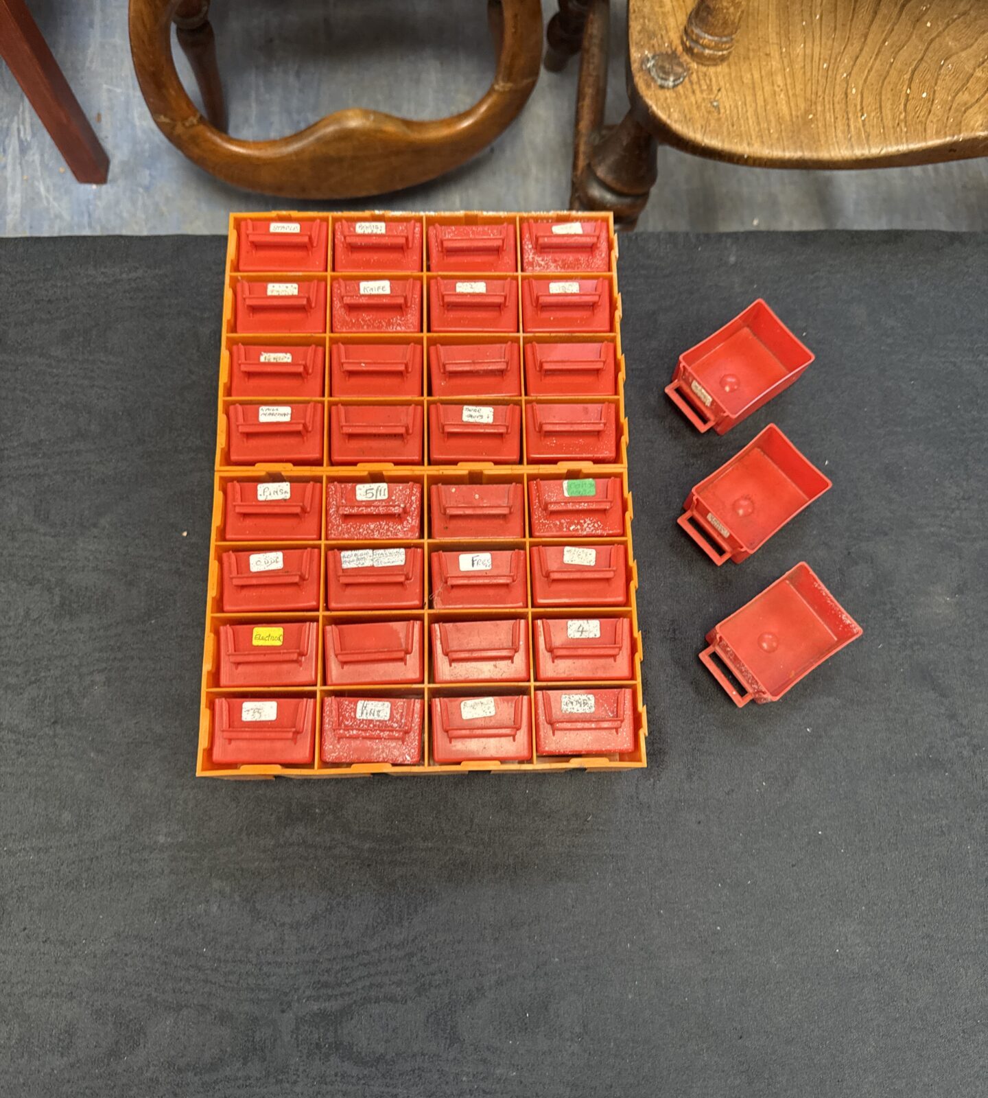 Set of engineers drawers with three spares 12.5” length