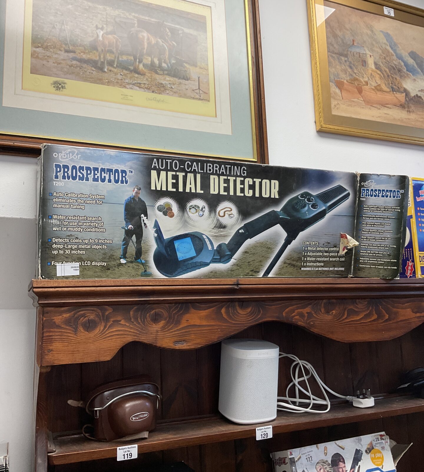 Orbitor prospector auto calibrating metal detector