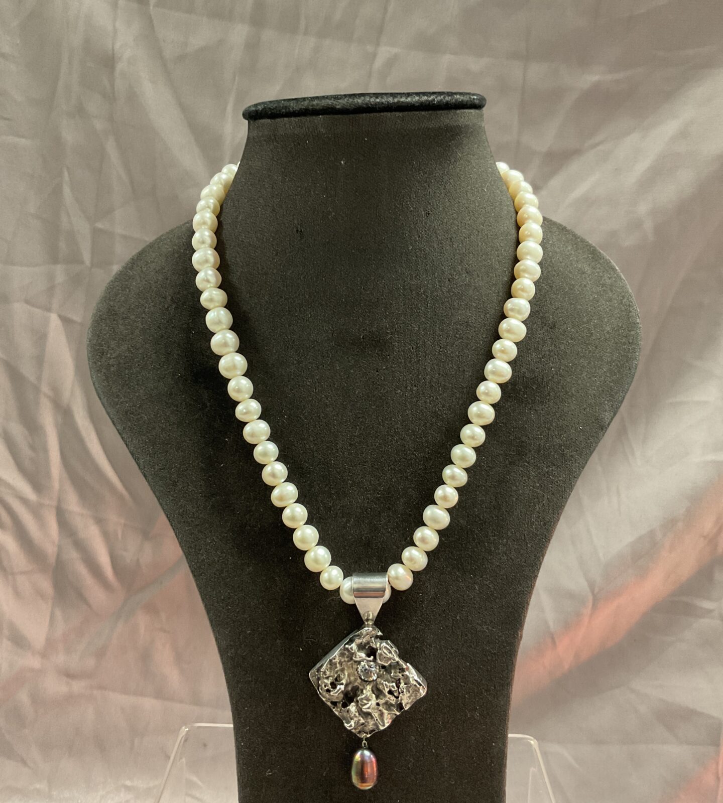 925 silver clasp pearl necklace