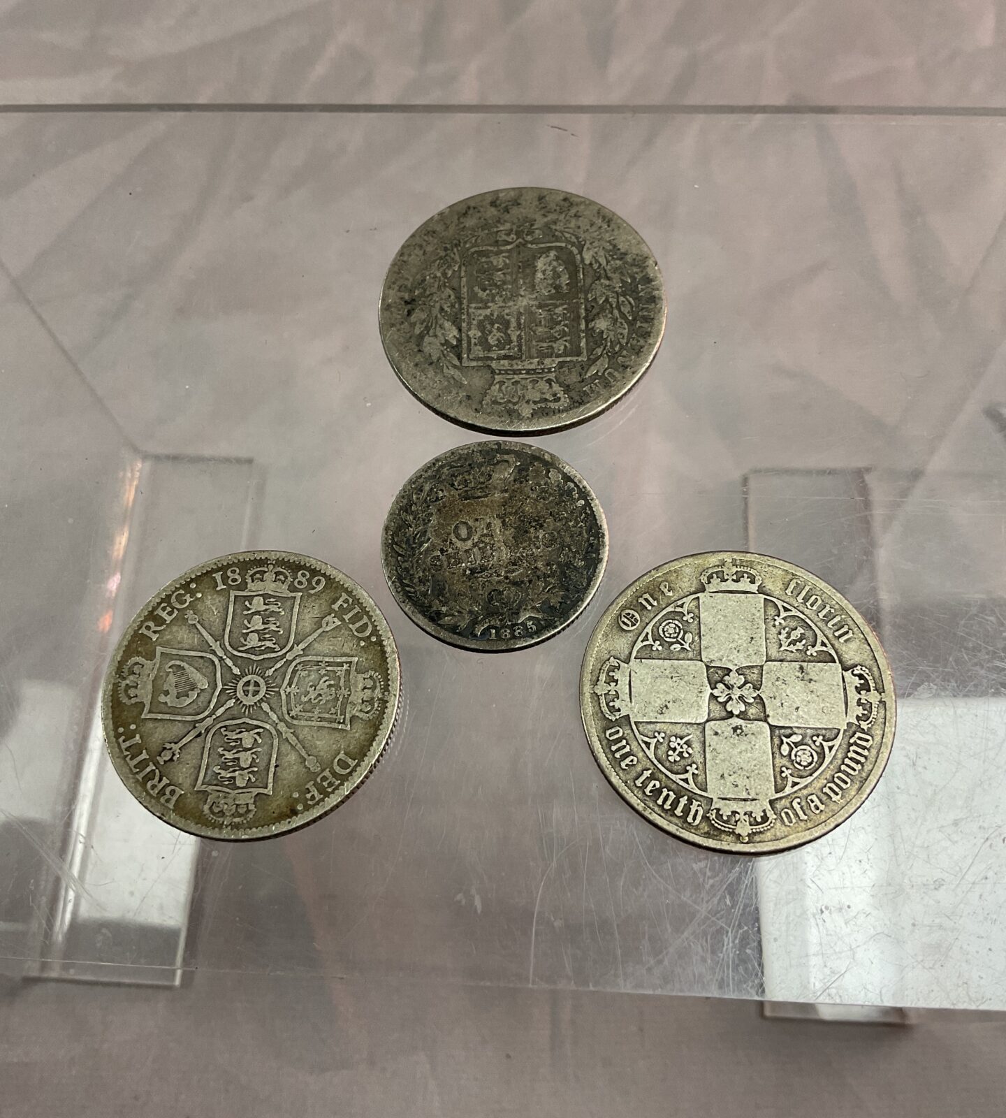 collection of victorian silver coins Inc florin and half crown