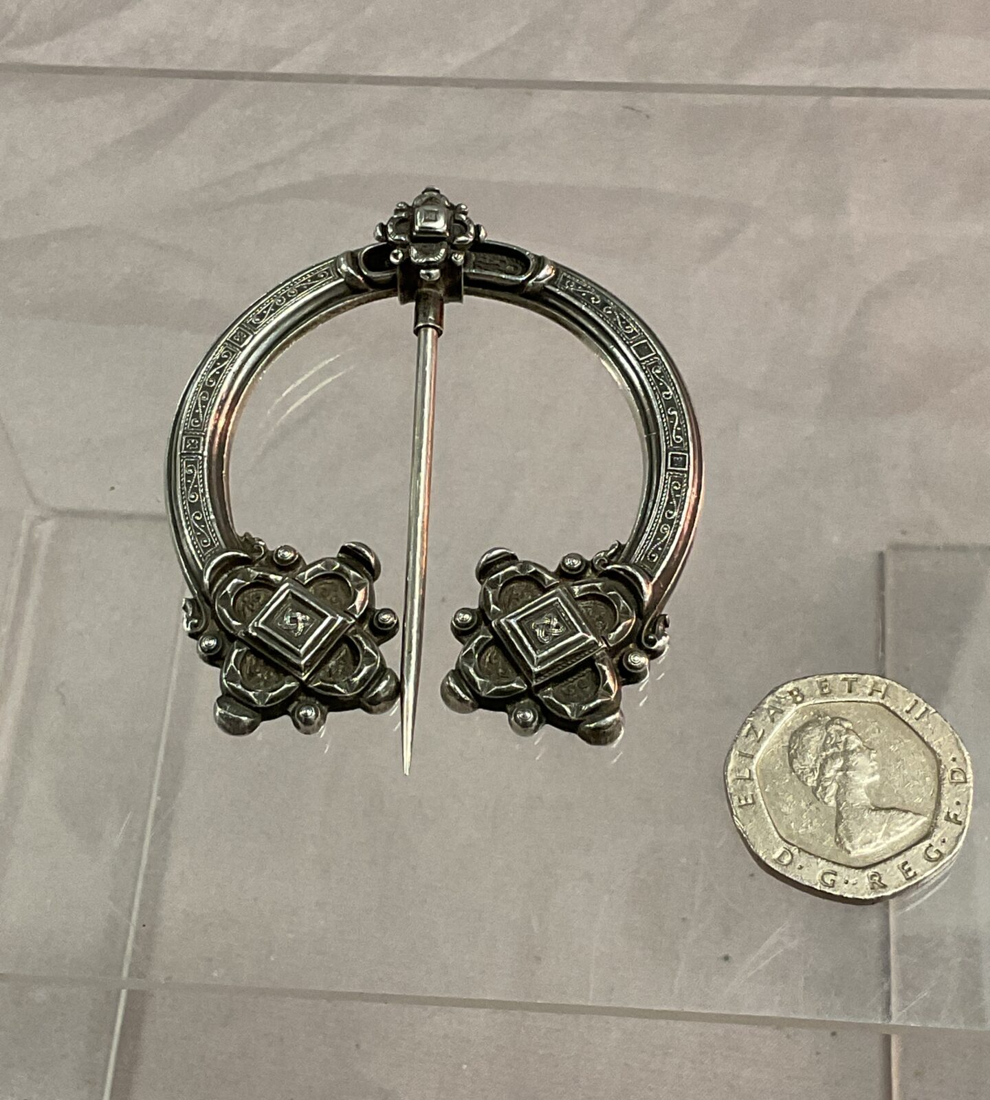 antique Scottish celtic kilt pin