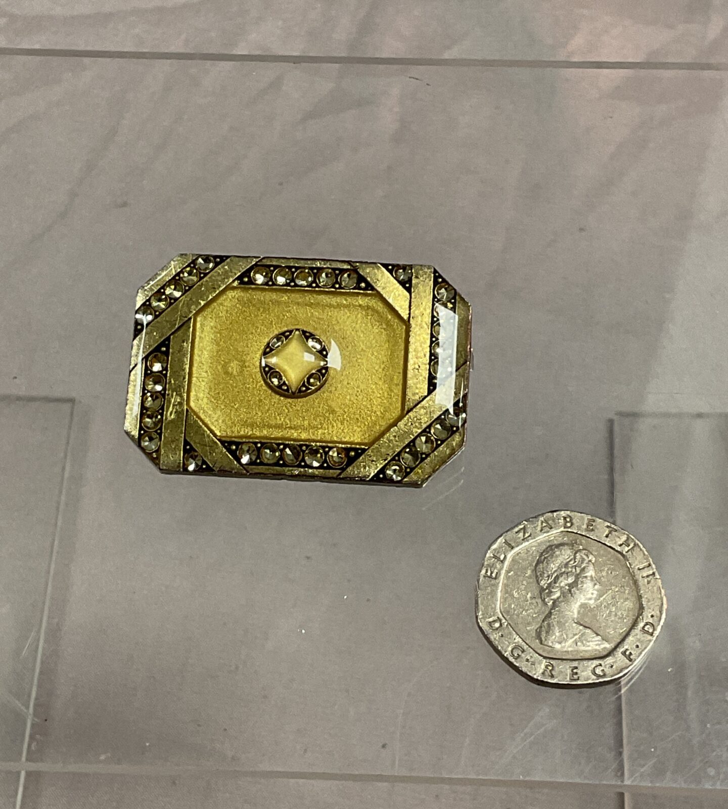 French art deco octagonal brooch circa 1930