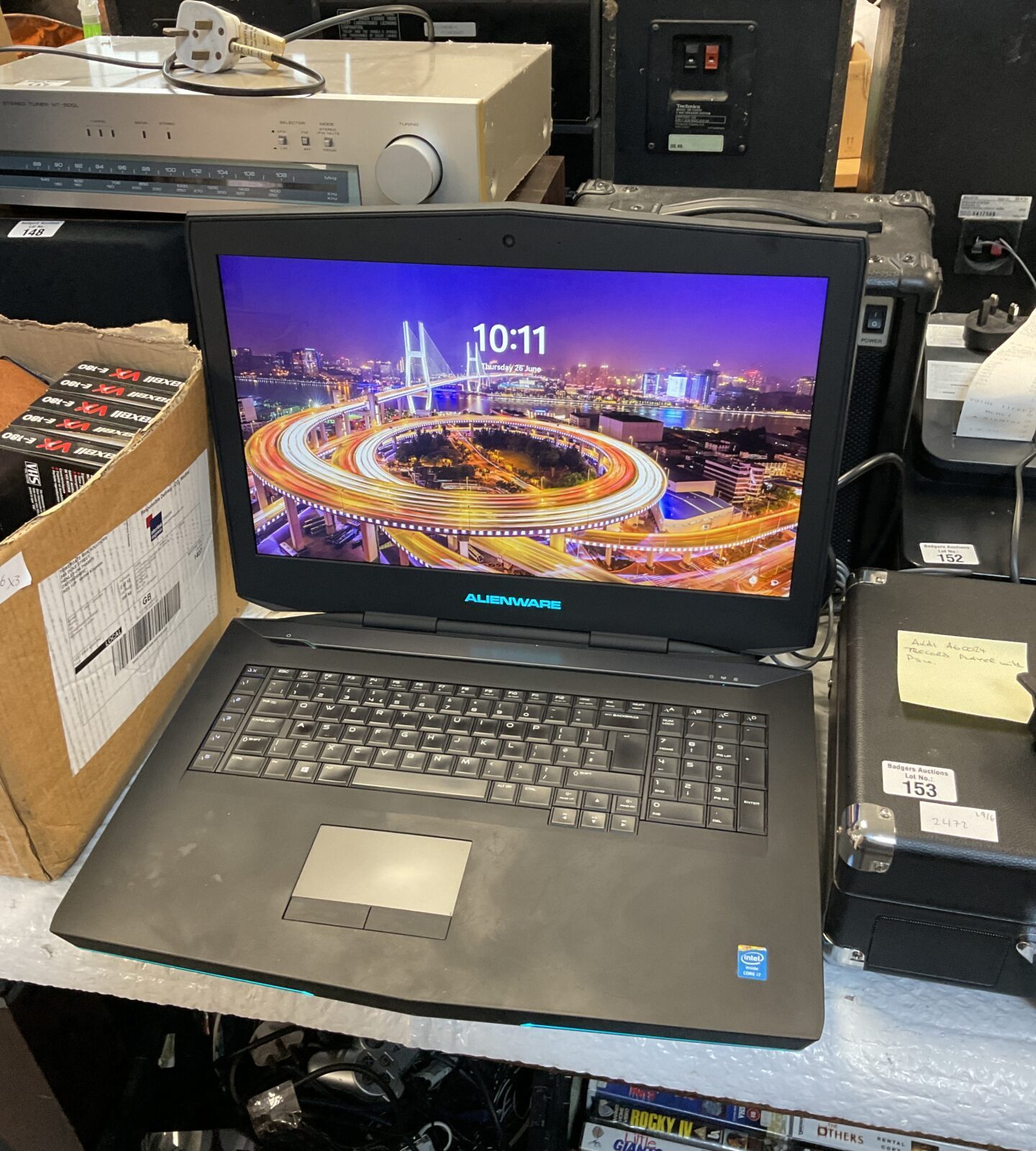 Alienware p19e gaming laptop working with charger