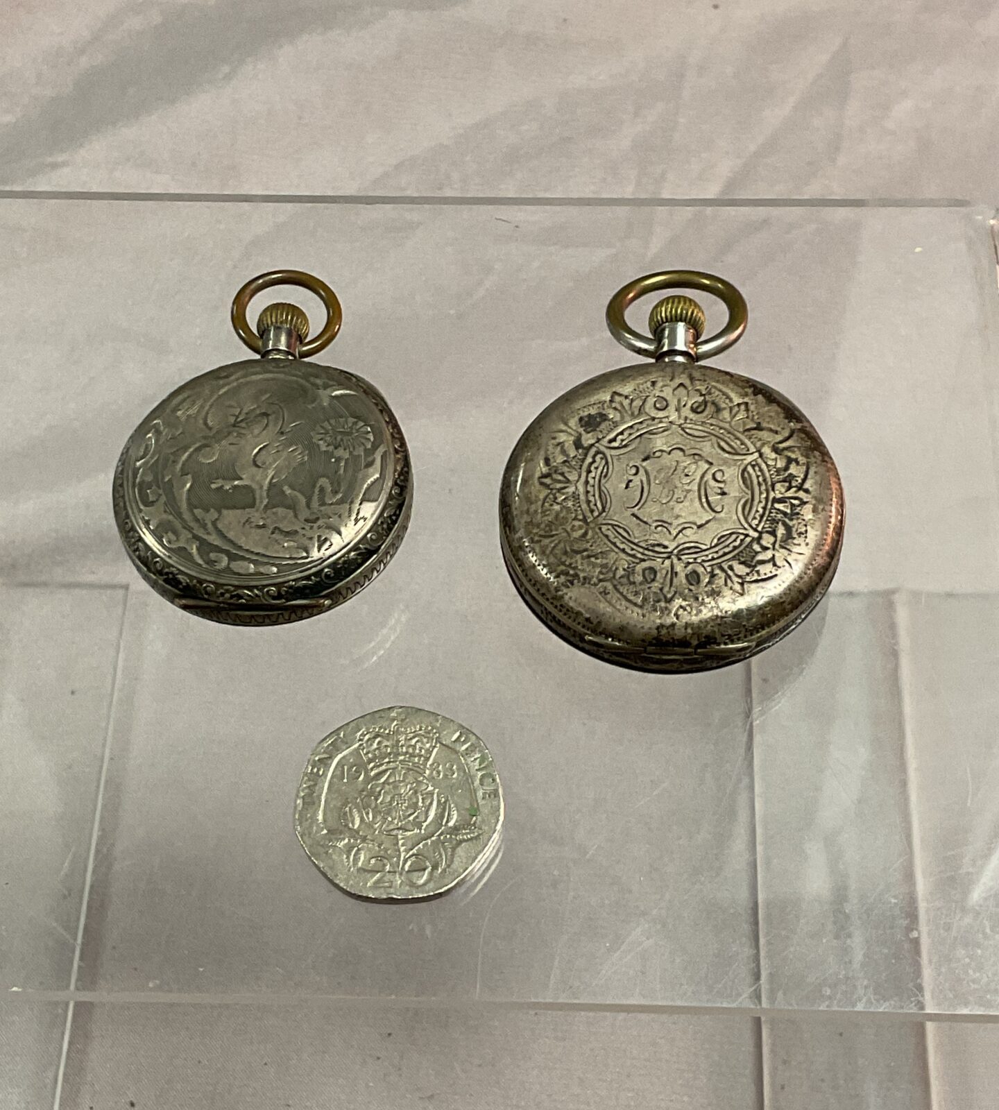 Two silver ladies pocket watches - Image 2