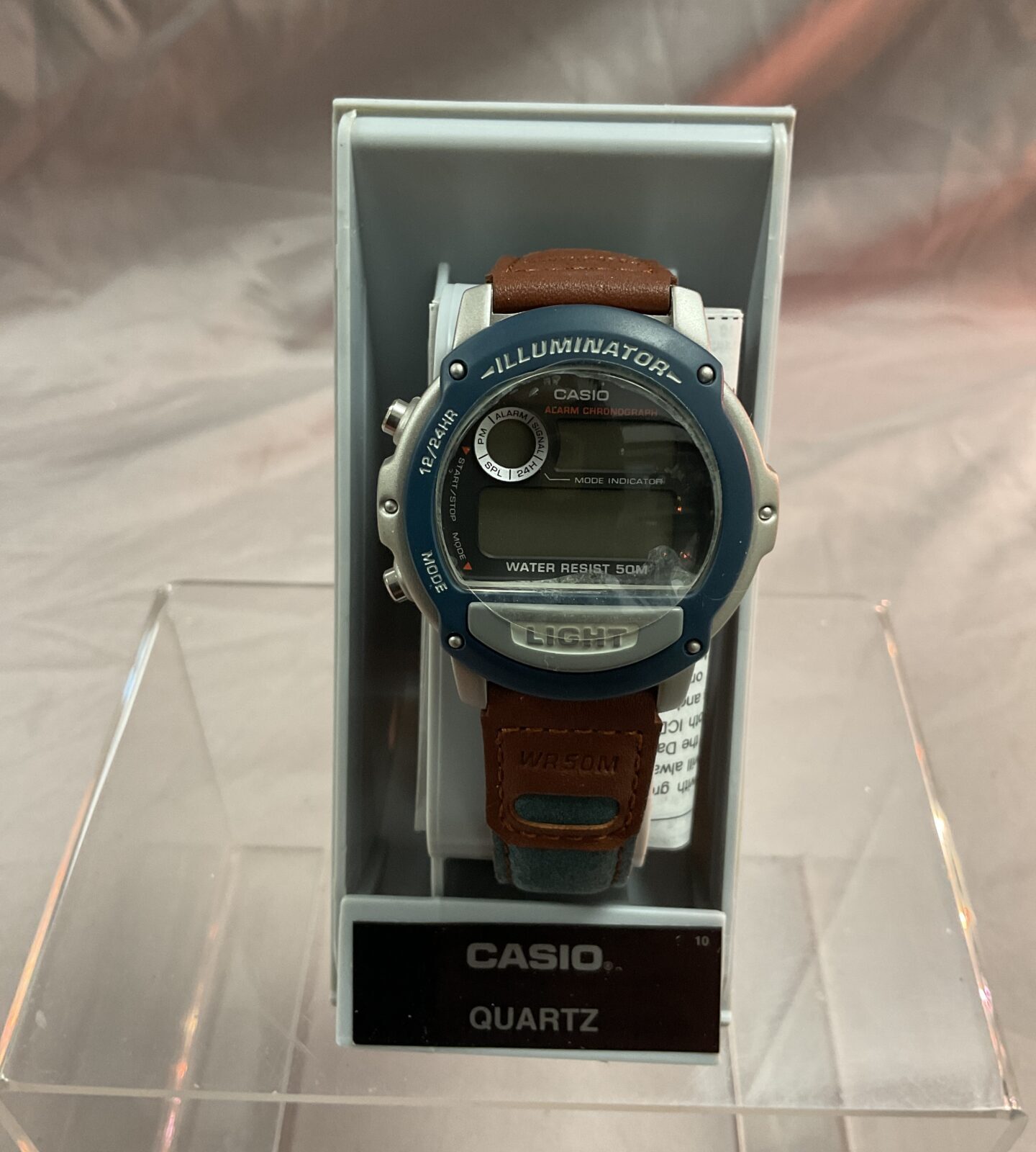 Vintage Casio illuminator quartz wristwatch in box