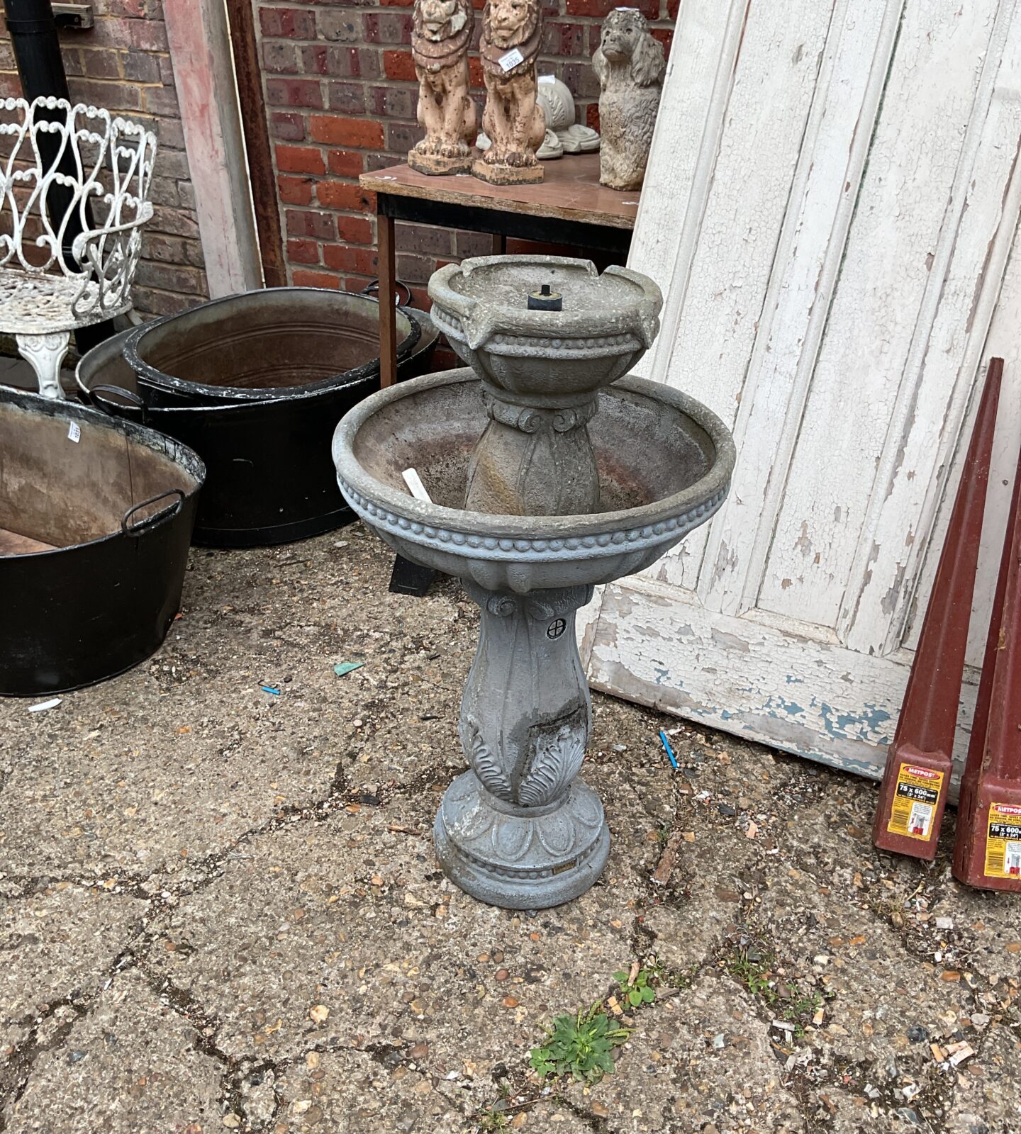 Plastic garden water feature