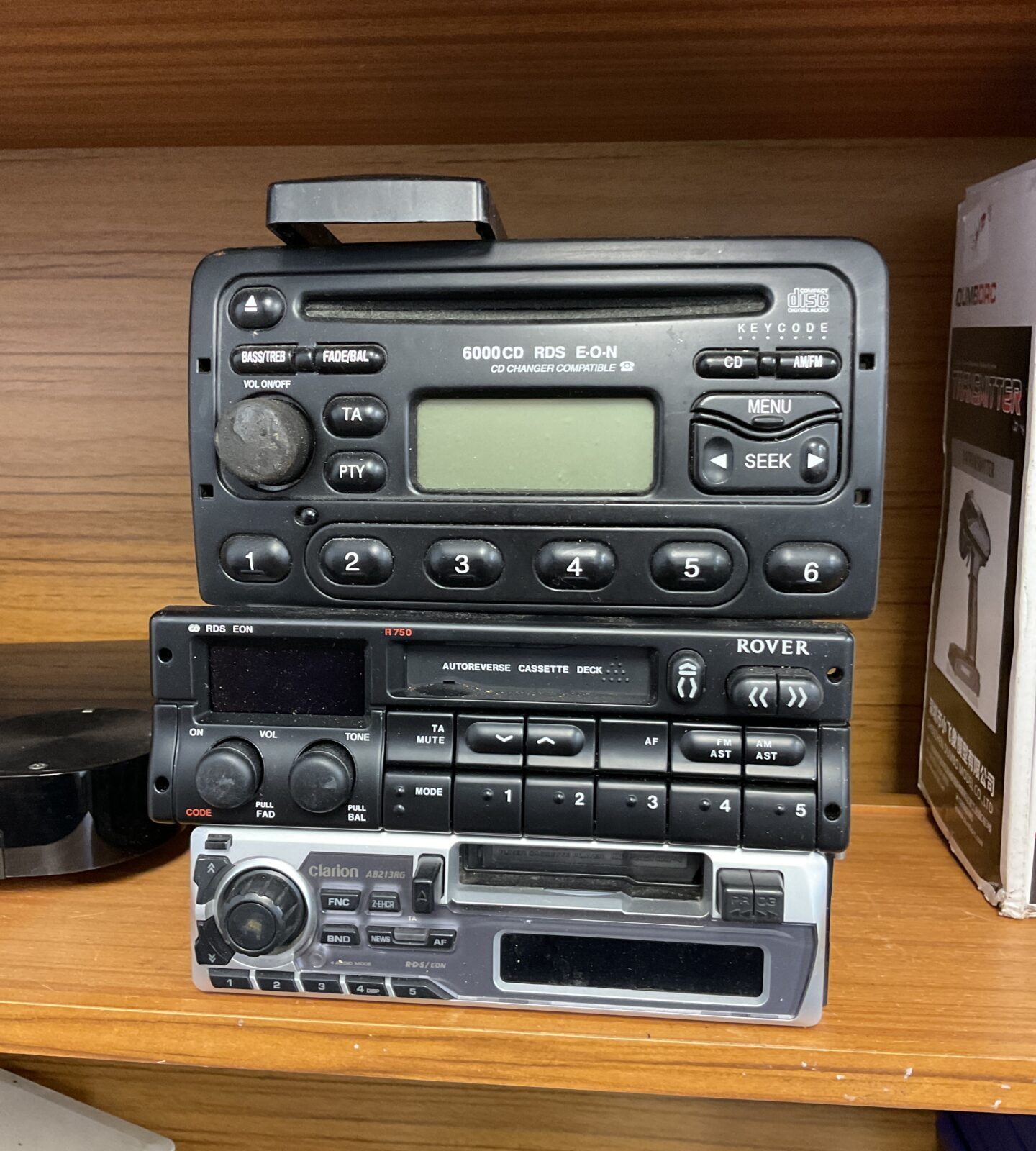 Three retro car stereos inc river r750 & clarion ab213rg