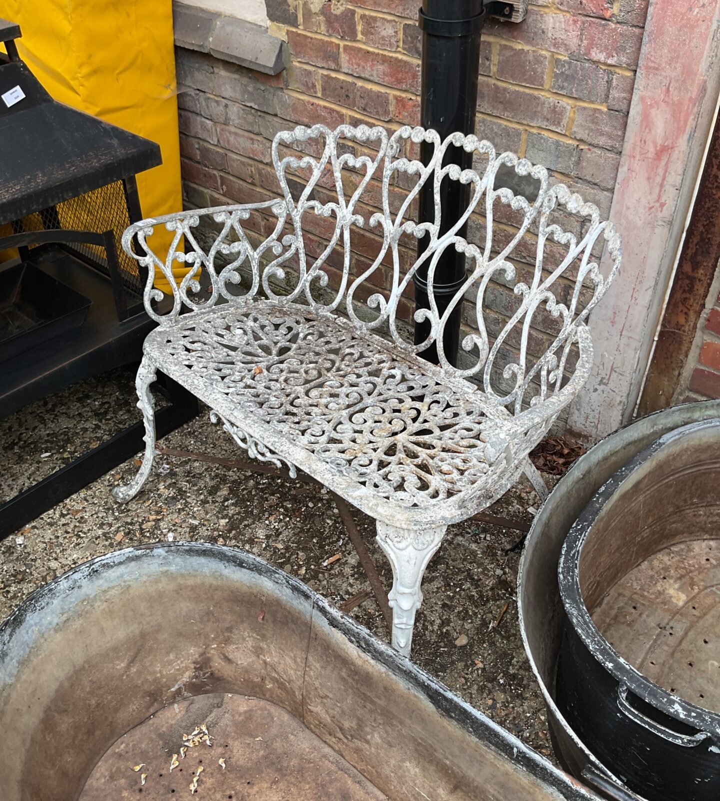 Aluminium garden lovers bench
