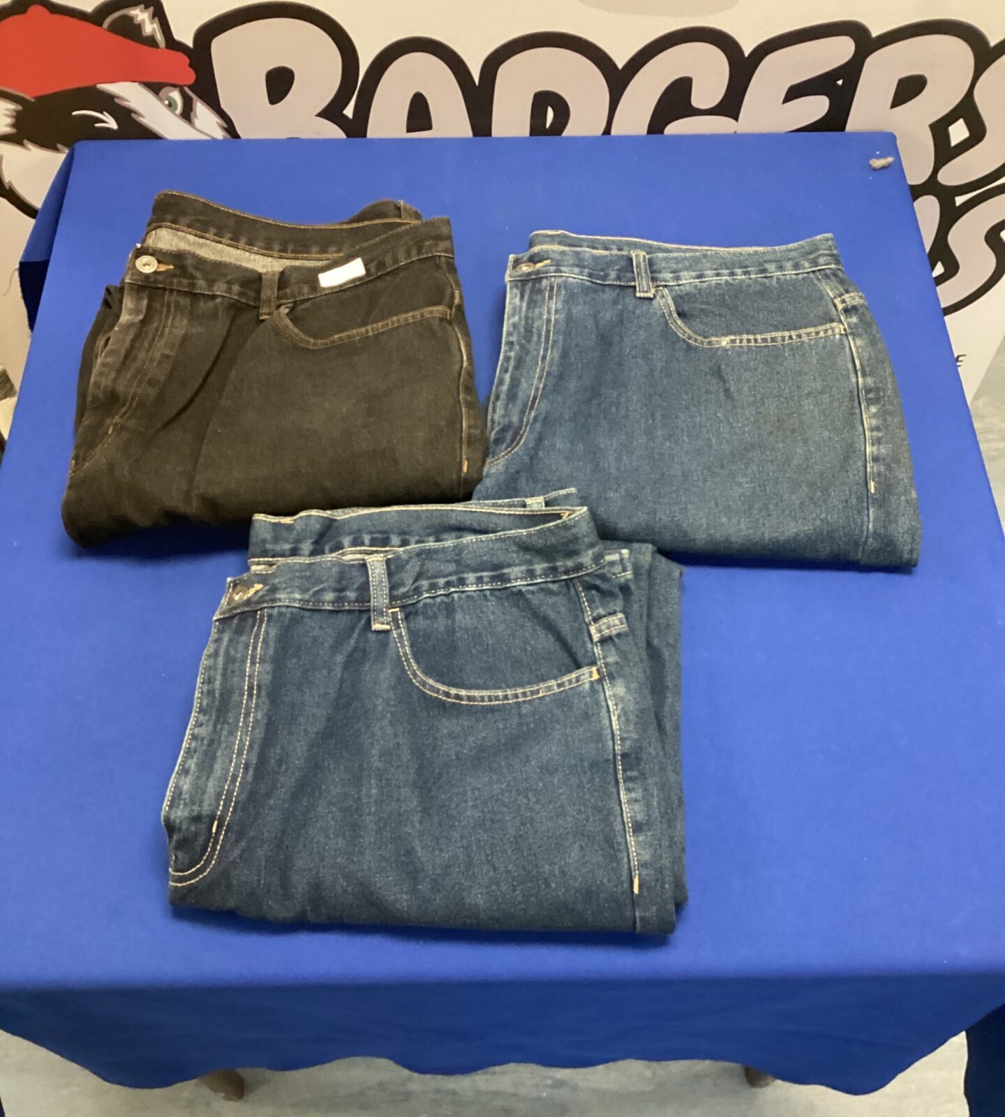 Three pairs of mens jeans