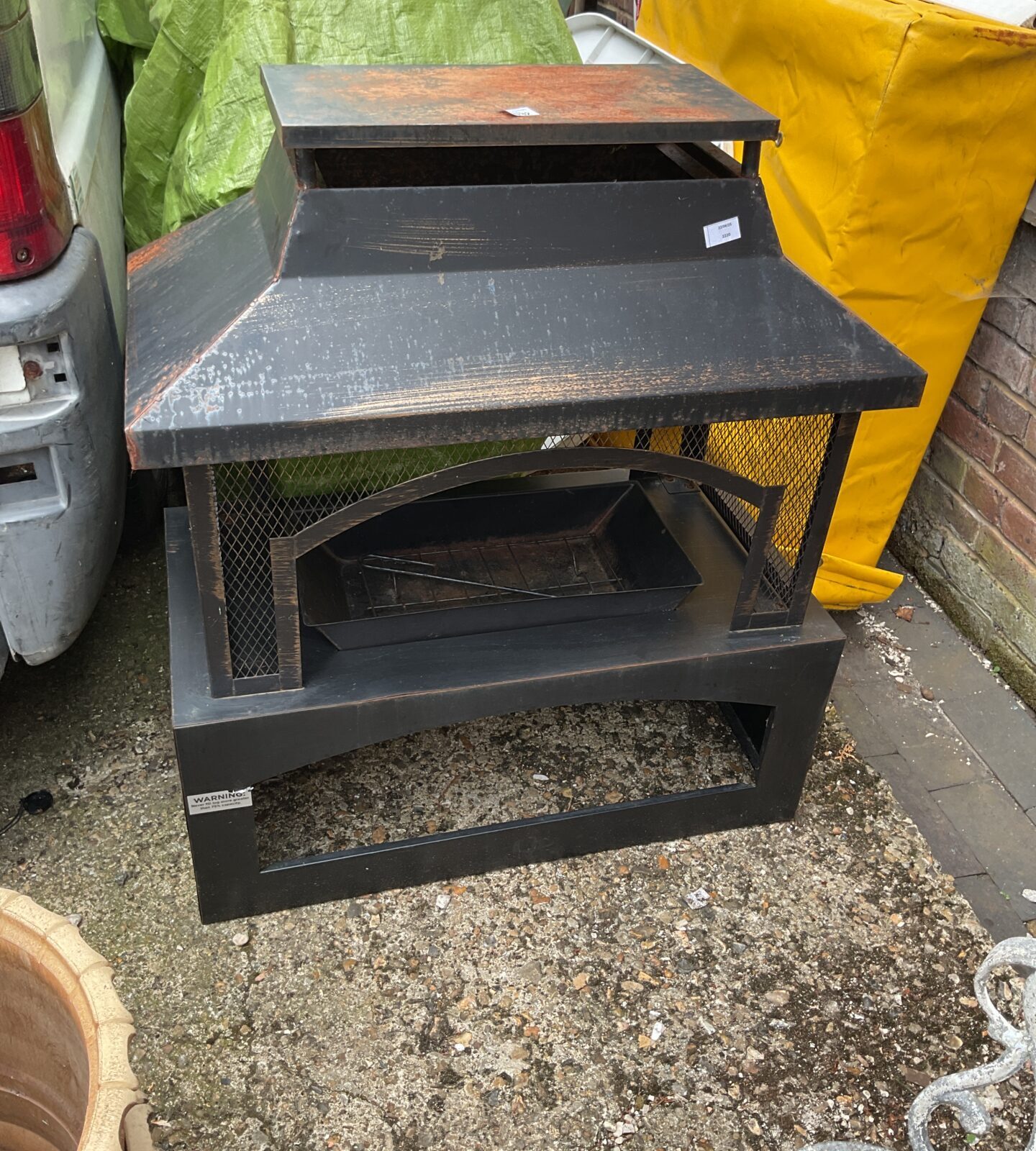 Metal garden logburner