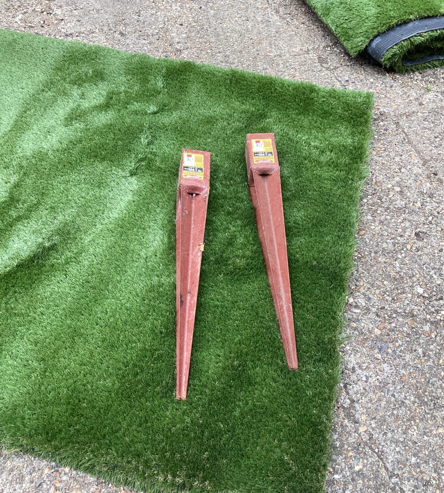 Two Metpost Fence panel fixings