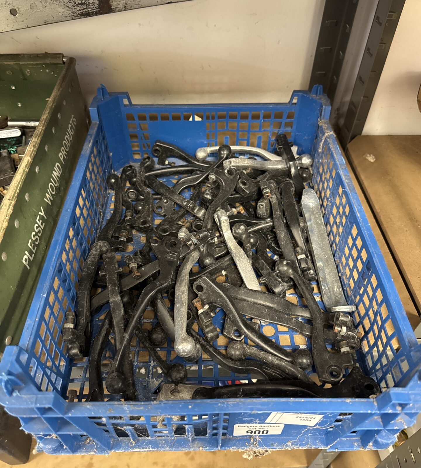 Tray of motorcycle handlebar levers
