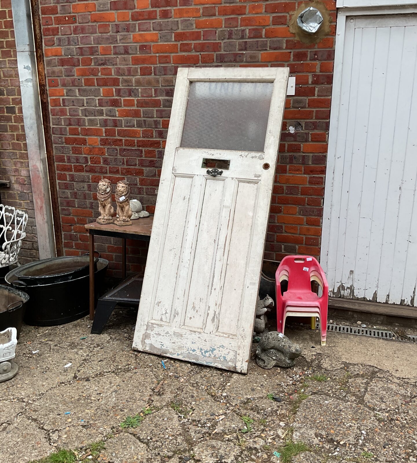 Vintage front/back door 6ft-6/6ft-8 approx