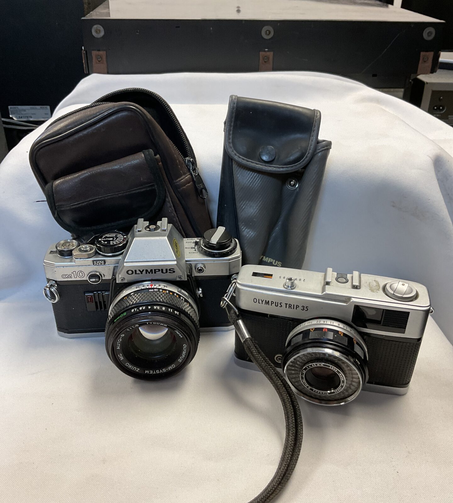 Olympus om10 & trip 35 cameras