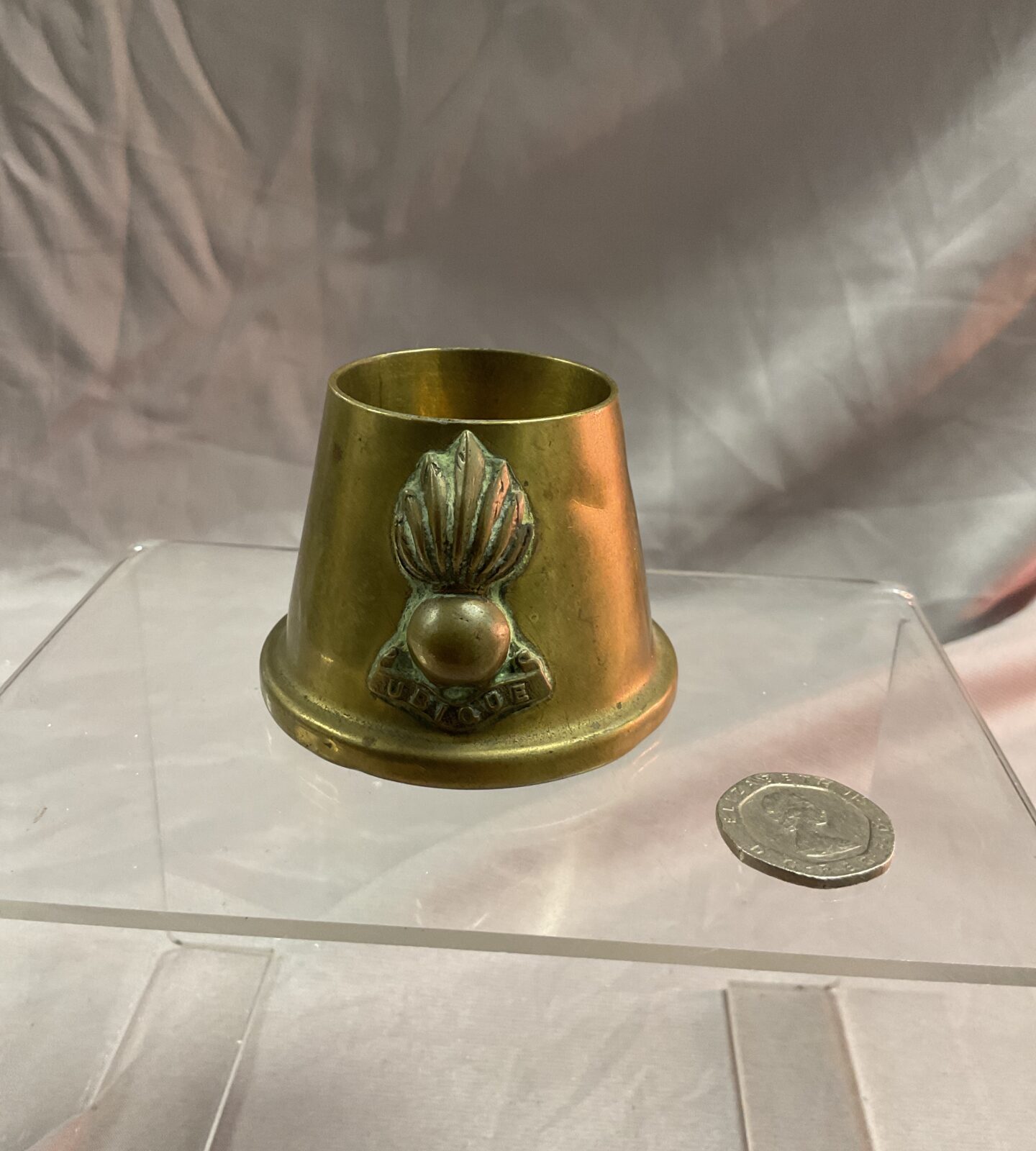 British military royal artillery small trench art ashtray dish